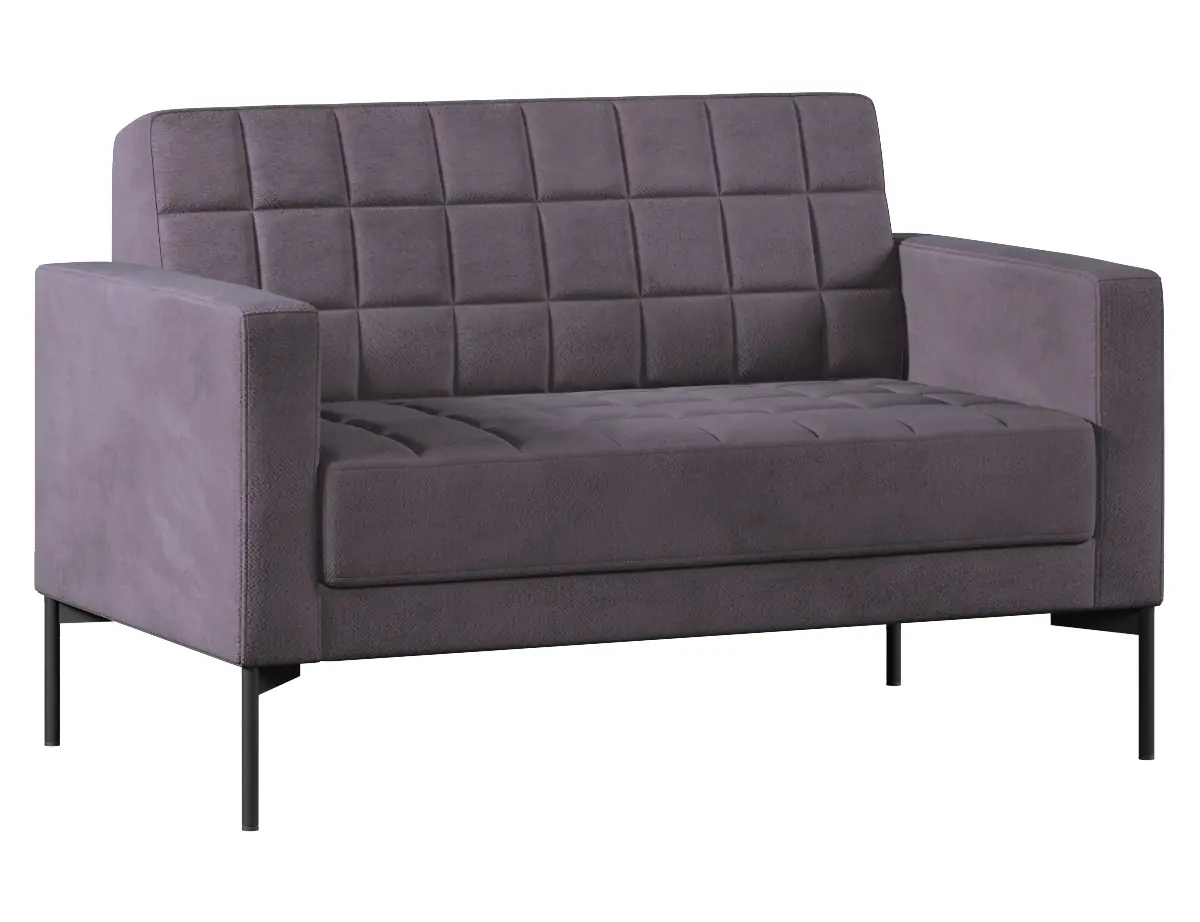 Диван с подлокотниками двухместный Shoko Велюр графитовый