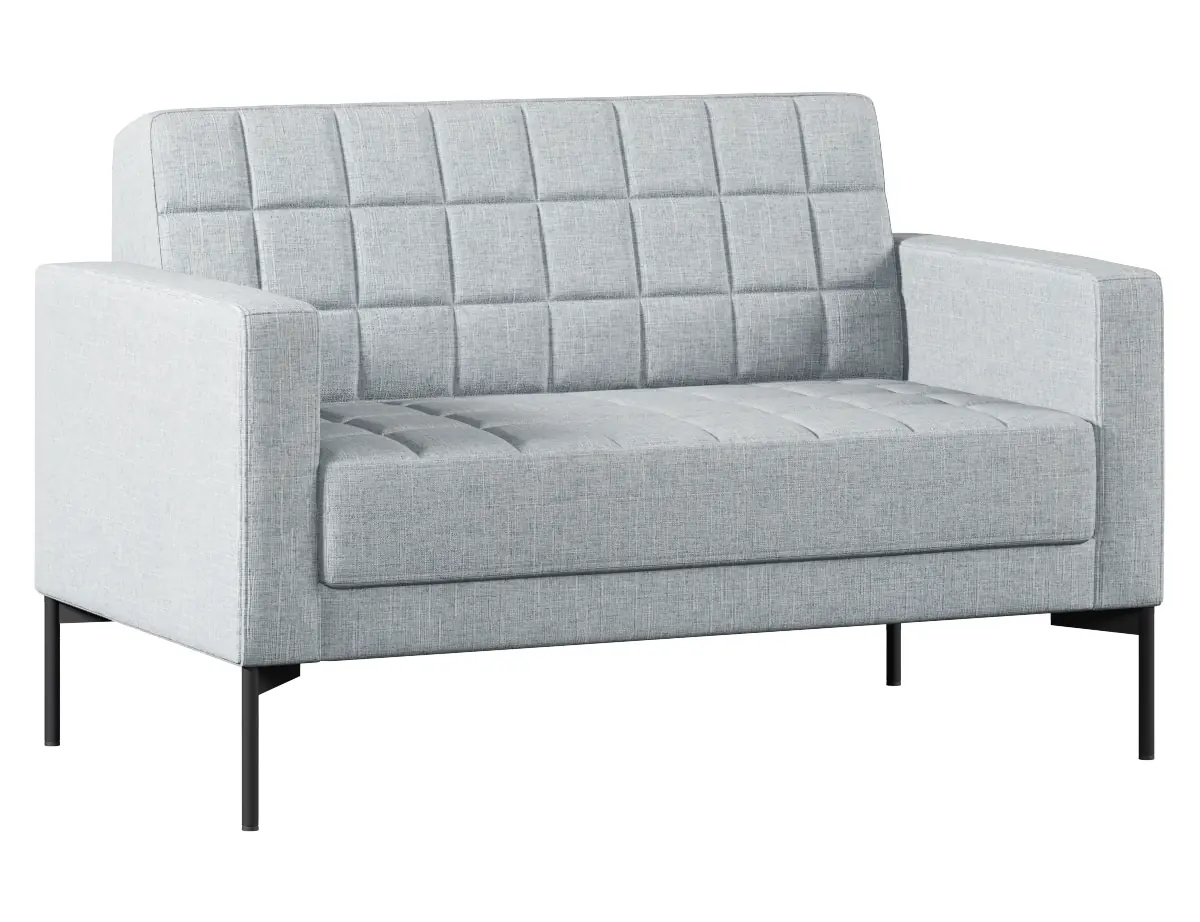 Диван с подлокотниками двухместный Shoko рогожка серая