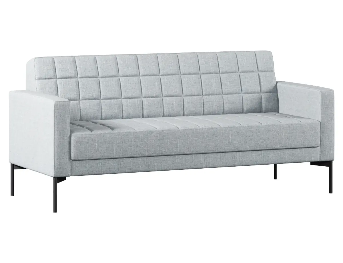 Диван с подлокотниками трехместный Shoko рогожка серая