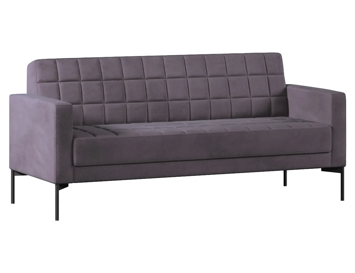 Диван с подлокотниками трехместный Shoko велюр Графитовый