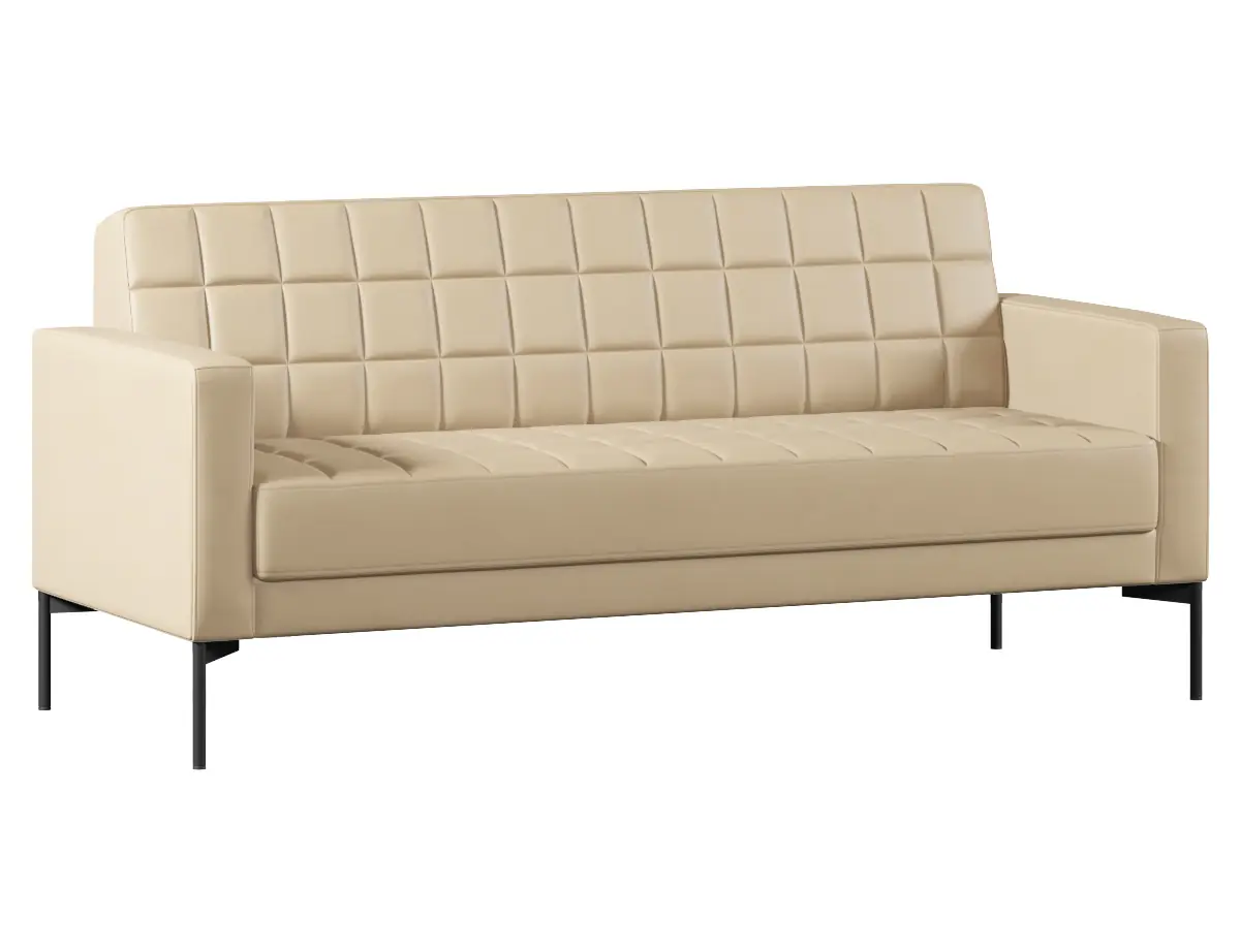 Диван с подлокотниками трехместный Shoko экокожа бежевая