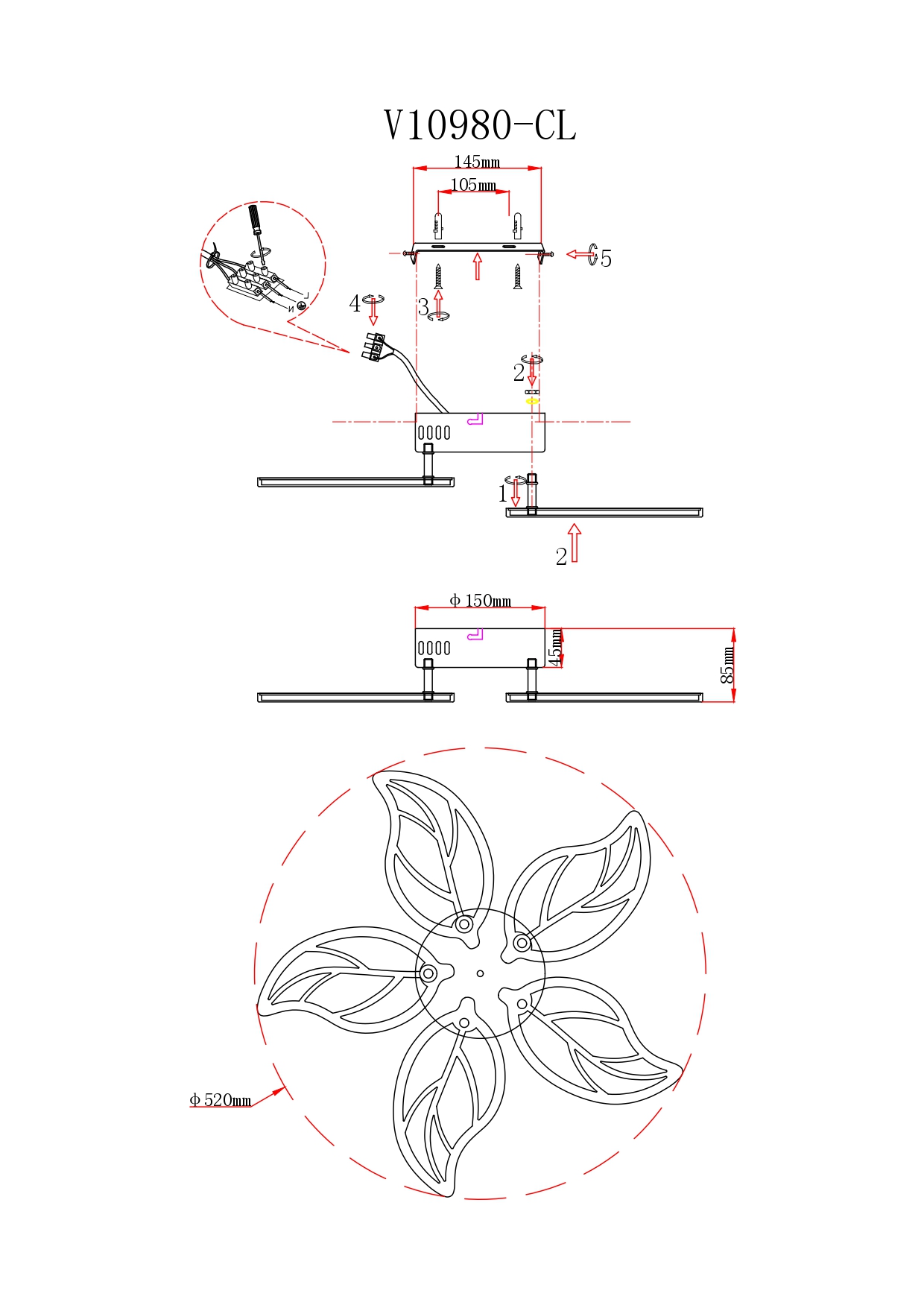 Светильник потолочный светодиодный Moderli V10980-CL Amy