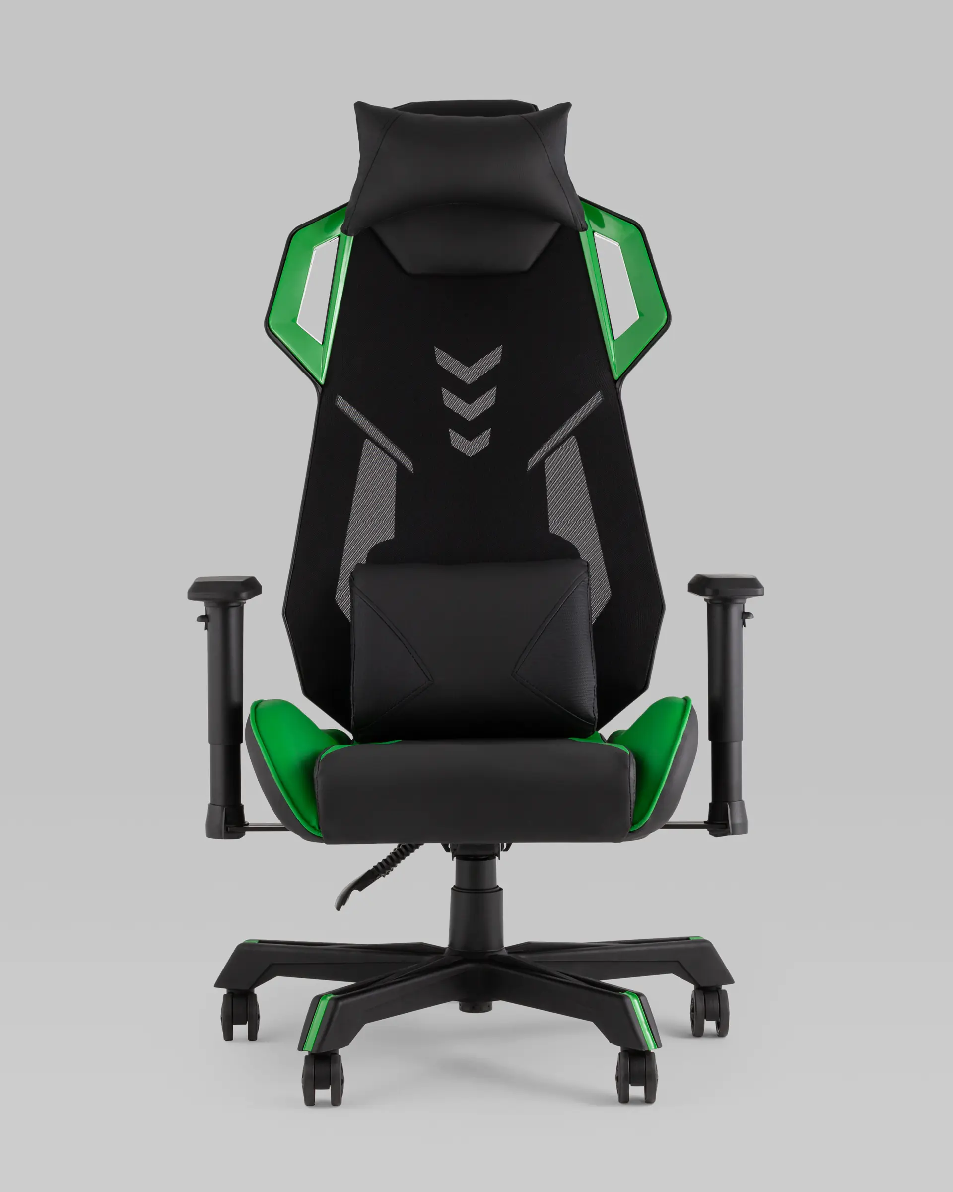 Кресло спортивное TopChairs Рэтчэт зеленый с высокой спинкой