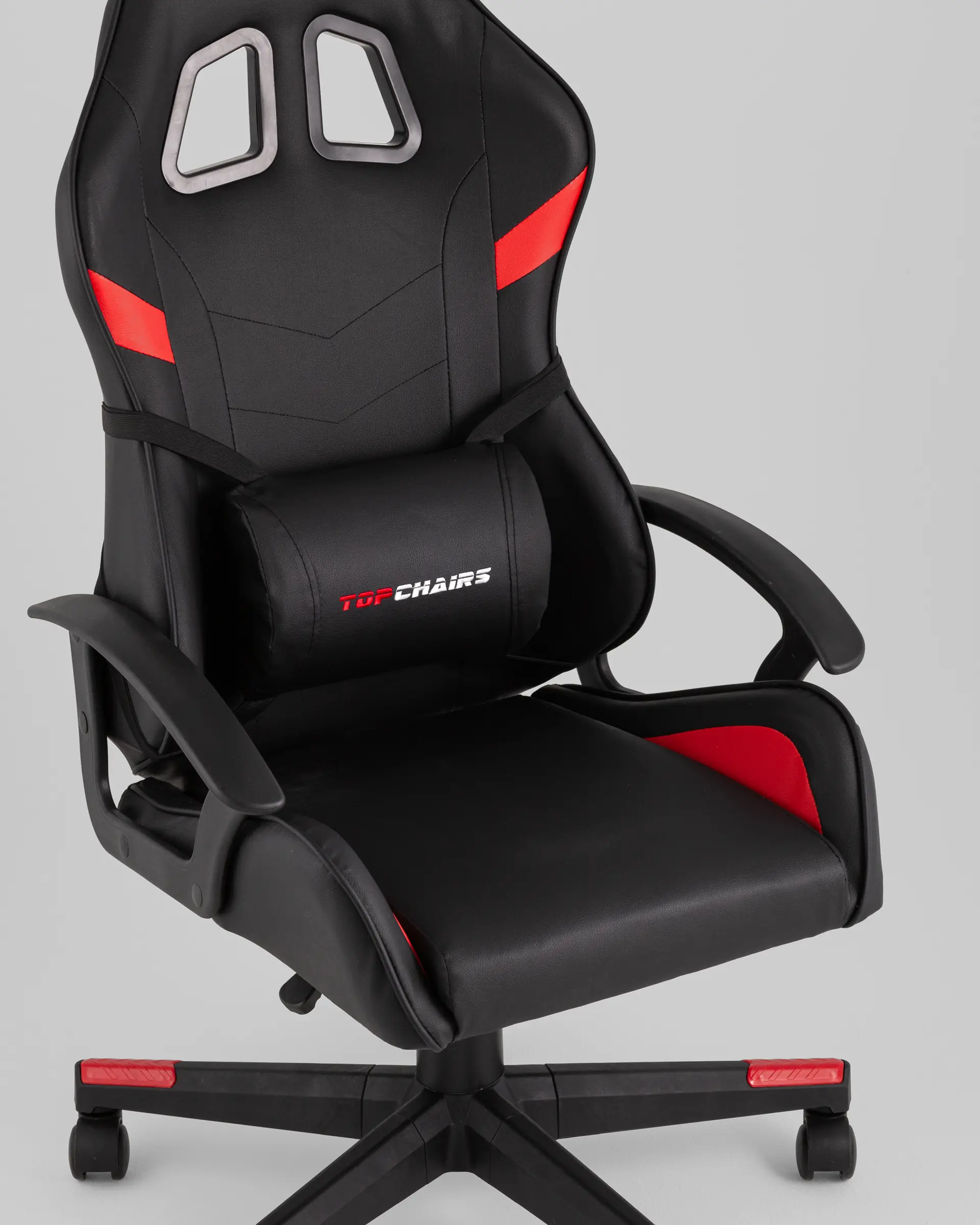 Кресло спортивное TopChairs Warden черно-красный