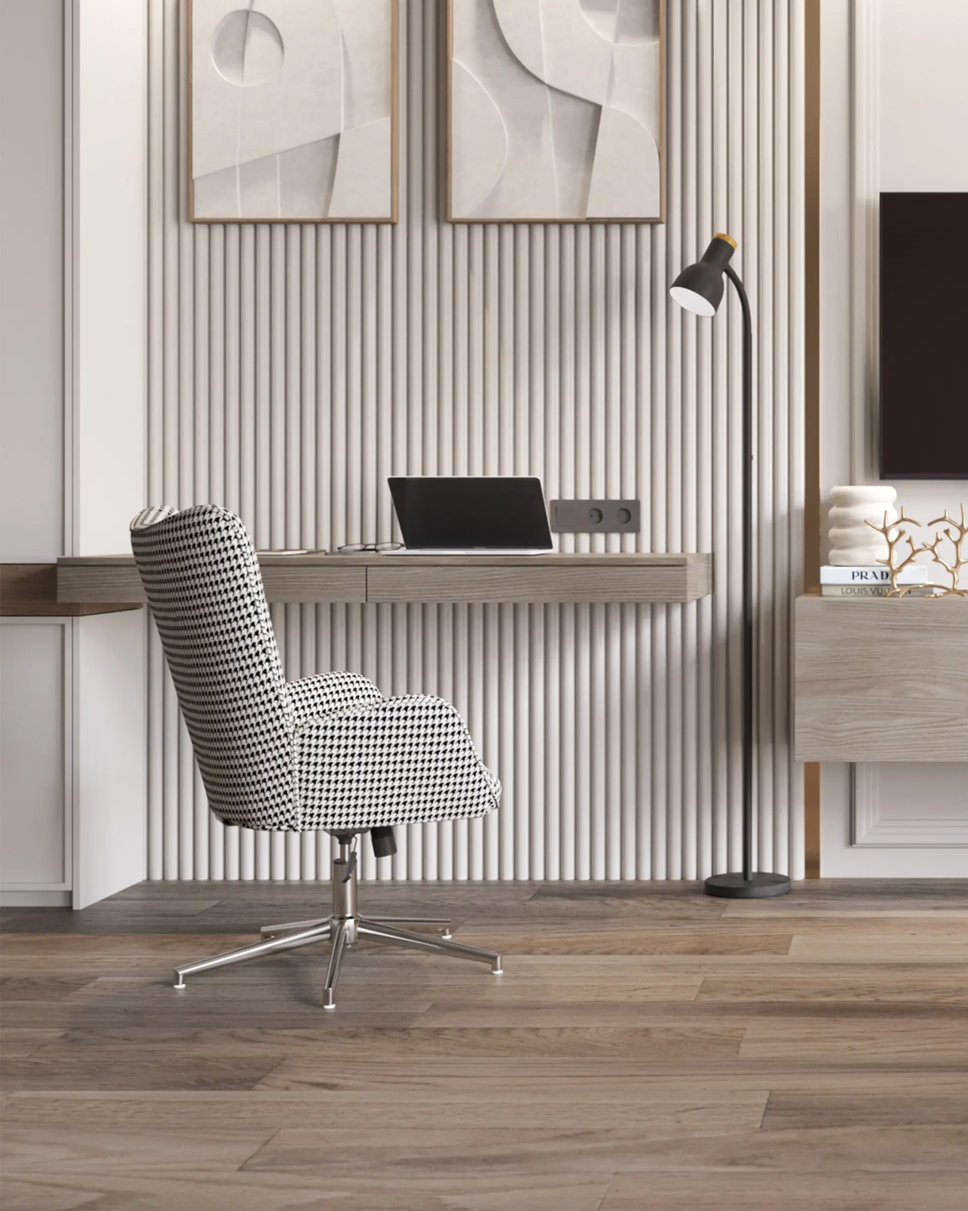 Торшер для чтения Moderli V11050-1F Shades, черный