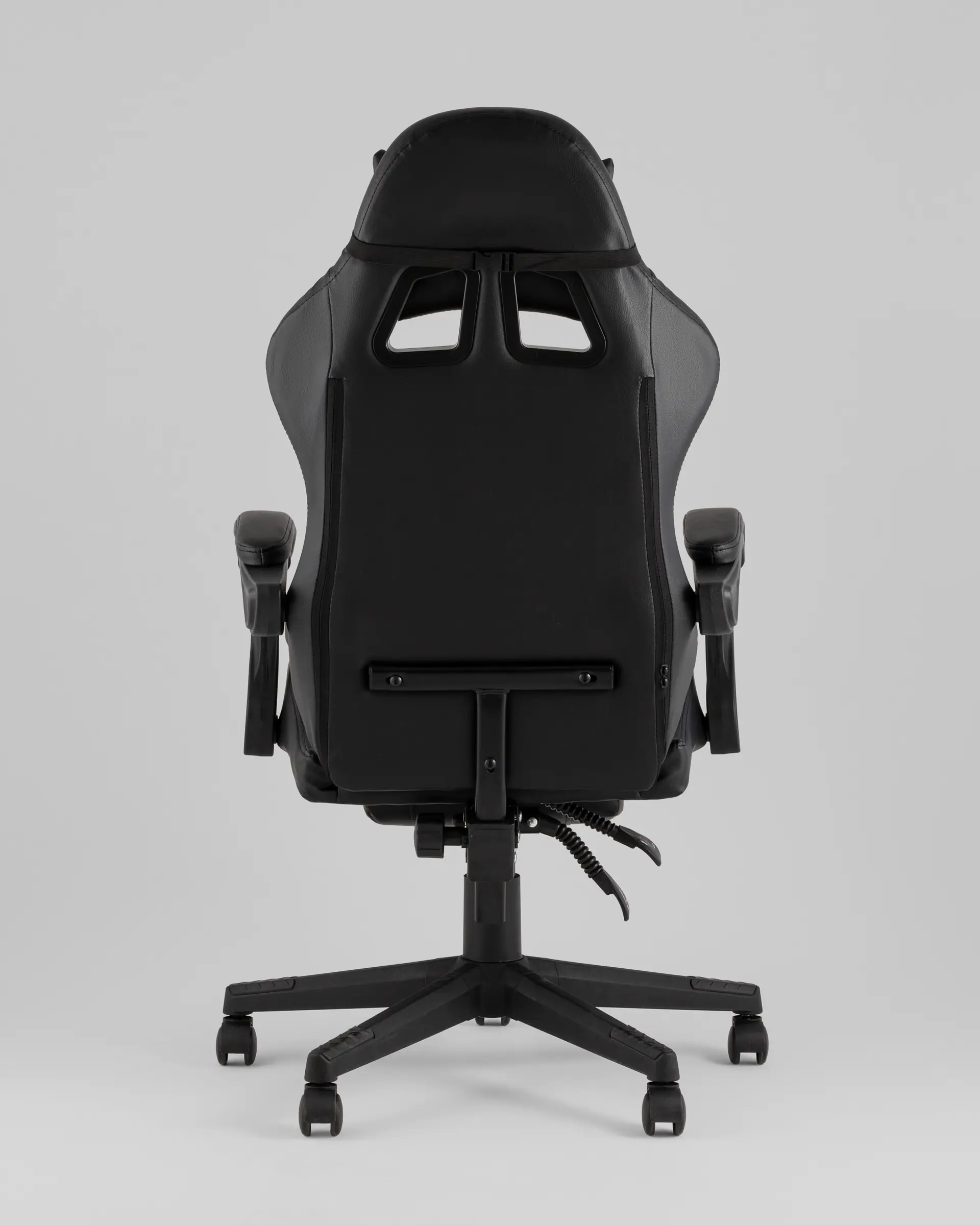 Кресло спортивное TopChairs Prophet с оттоманкой черный