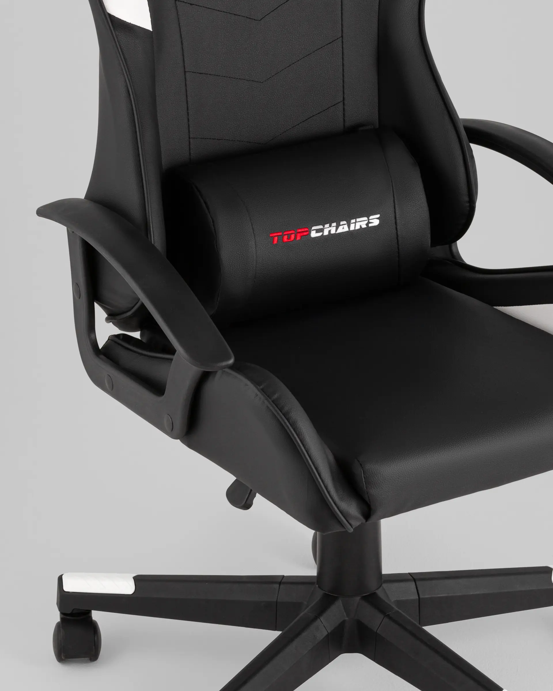Кресло спортивное TopChairs Warden черно-белый