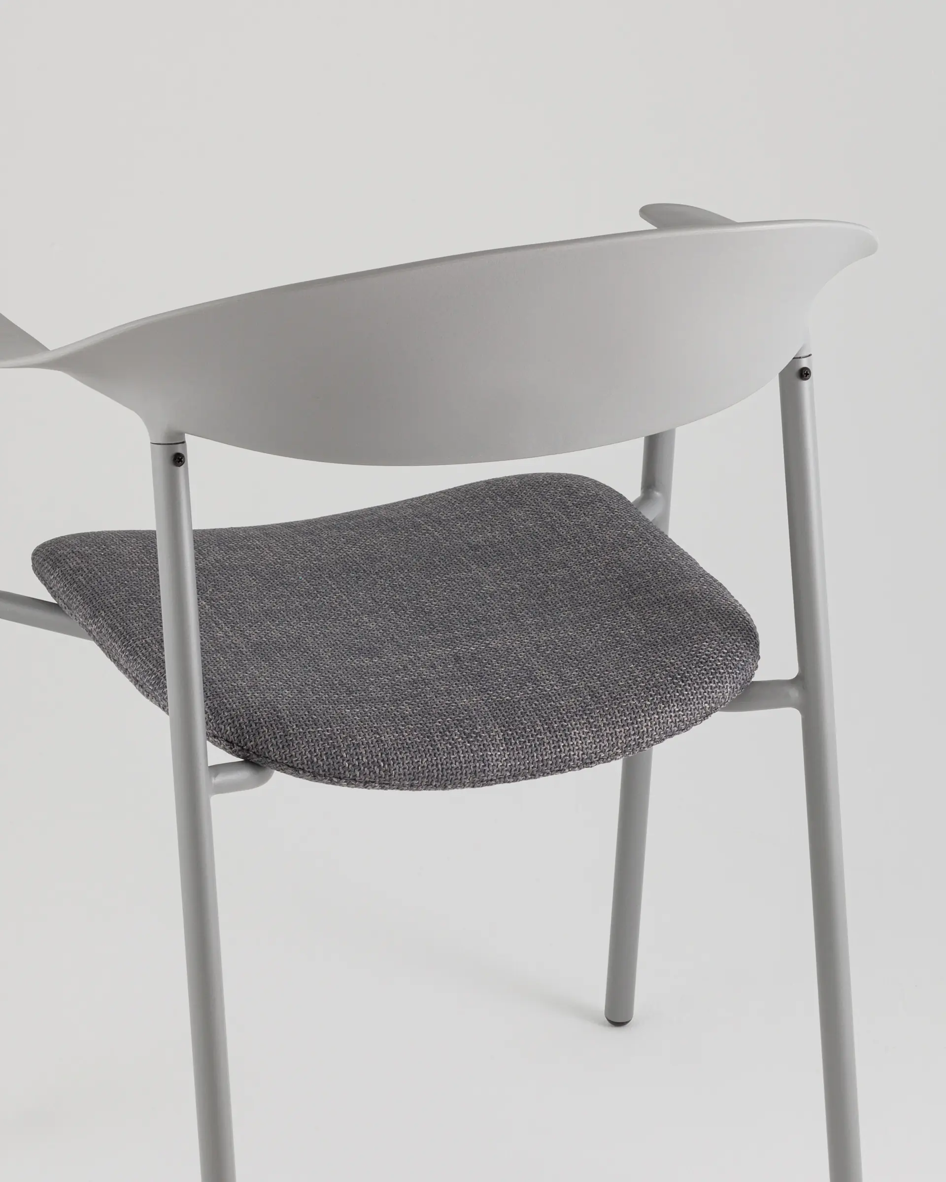 Стул Eila с подушкой пластик серый