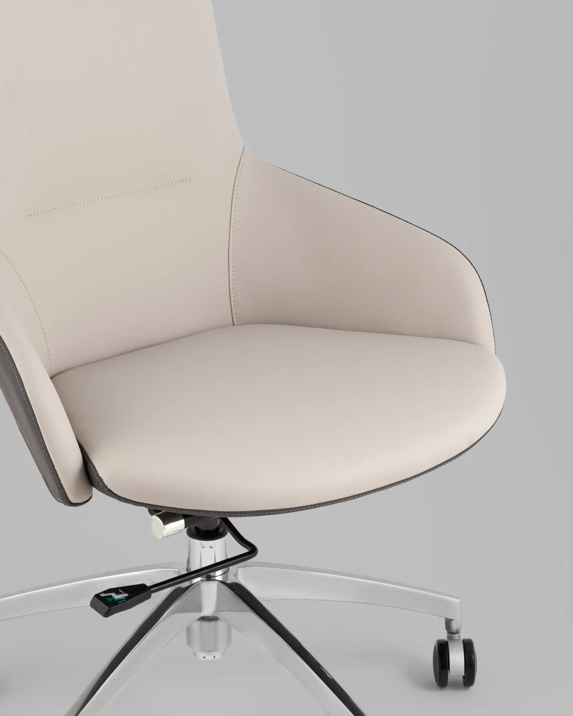 Кресло офисное TopChairs Soulo бежевый, серый