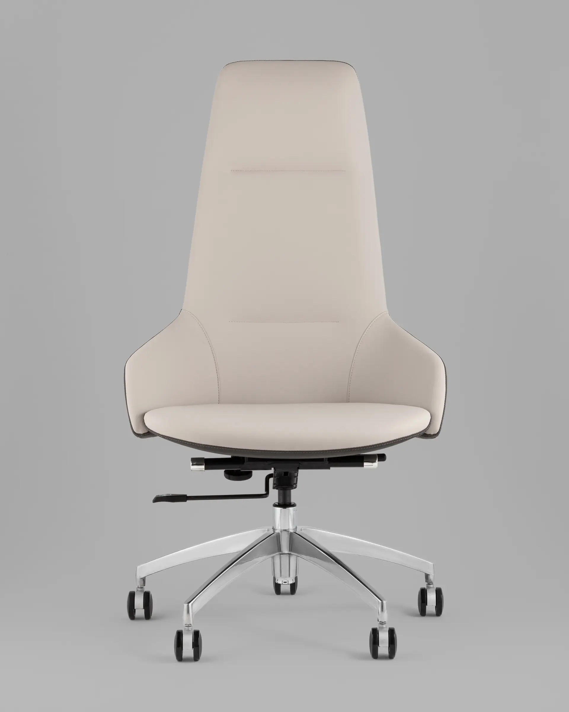 Кресло руководителя TopChairs Soulo светло-серый, серый