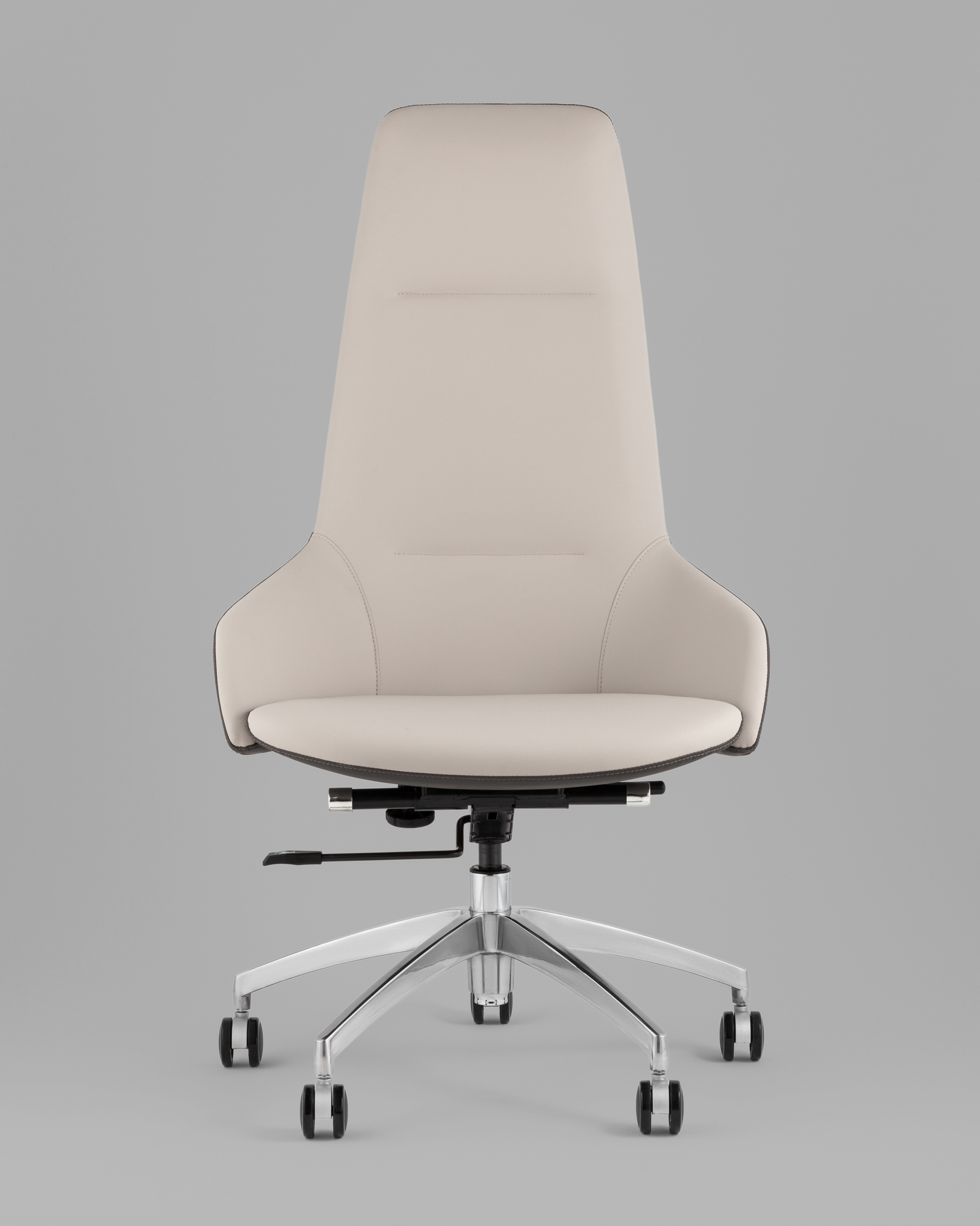Кресло руководителя TopChairs Soulo светло-серый, серый