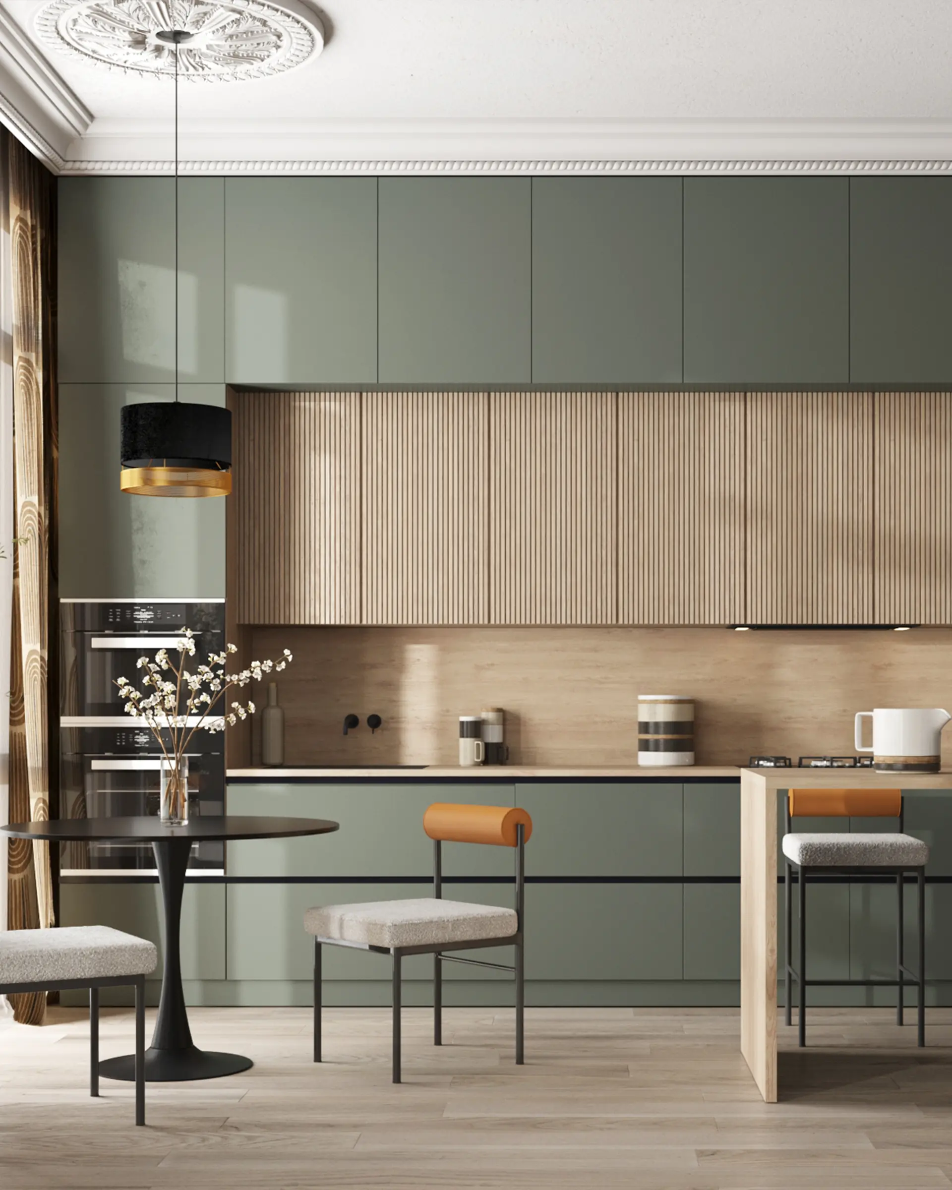 Стул полубарный Балла бежевый на металлических ножках