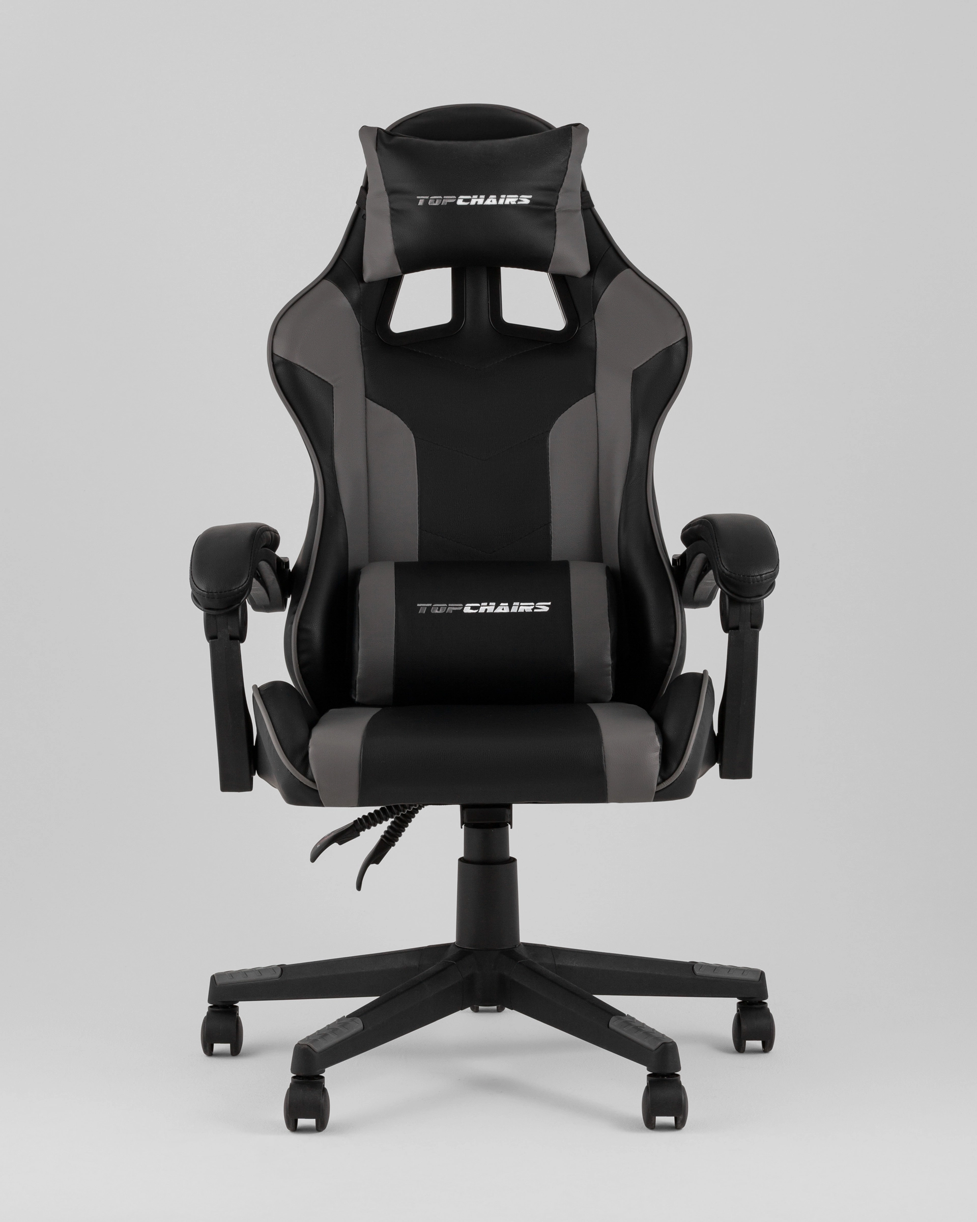 Кресло спортивное TopChairs Commander черно-серый