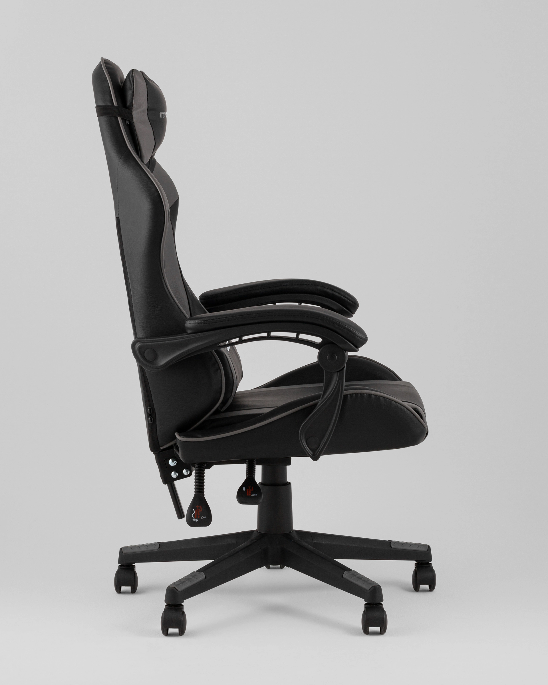 Кресло спортивное TopChairs Commander черно-серый