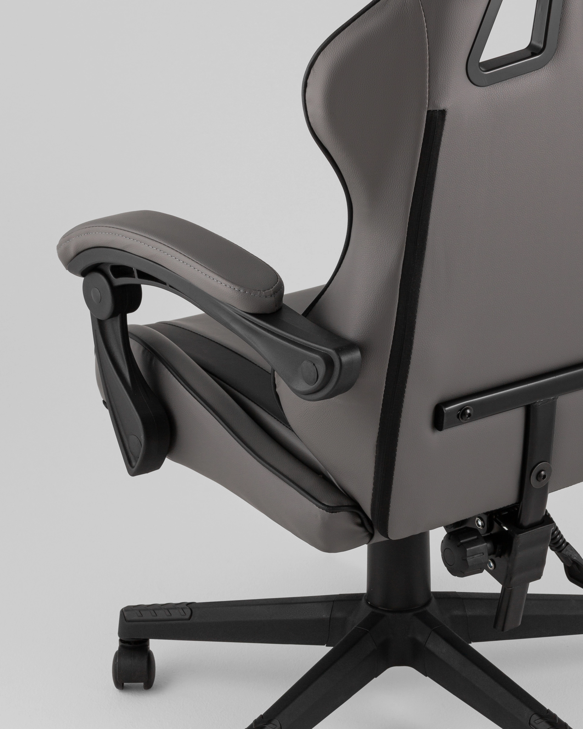 Кресло спортивное TopChairs Commander серо-черный