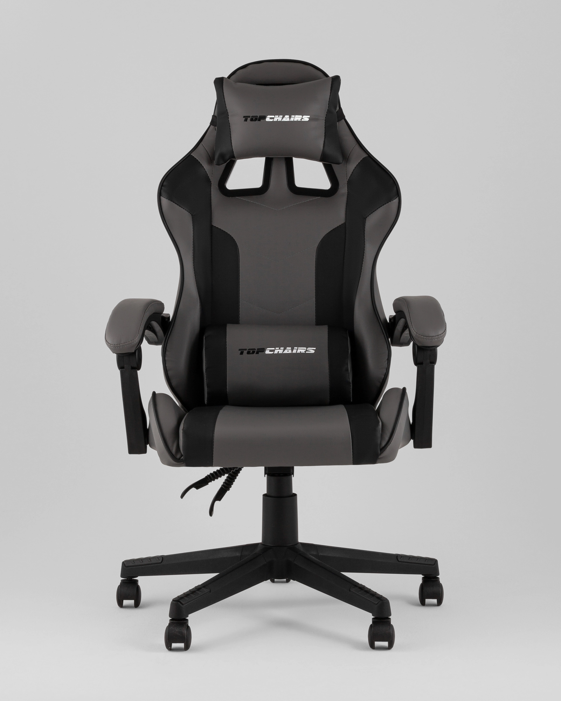 Кресло спортивное TopChairs Commander серо-черный