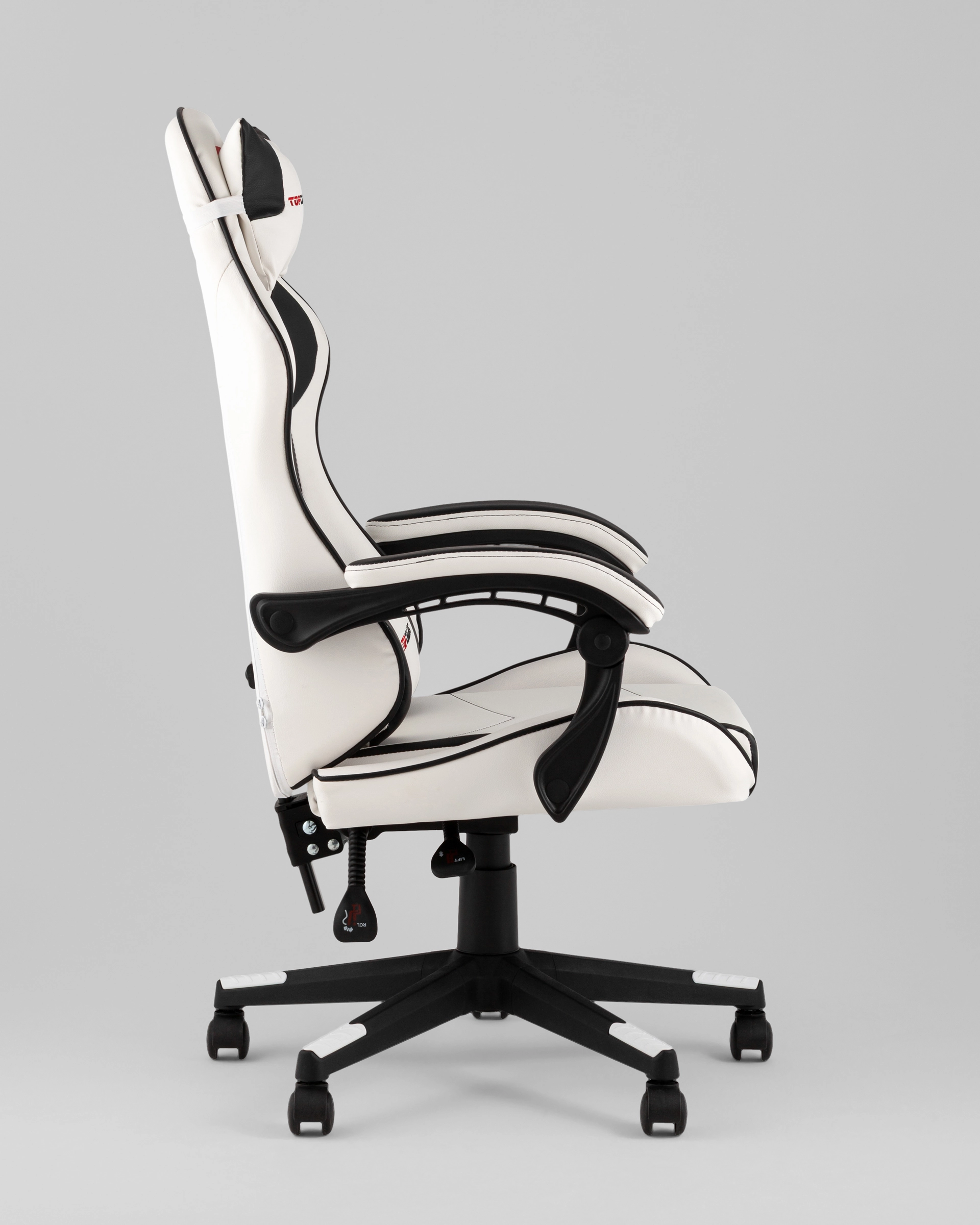 Кресло спортивное TopChairs Shadow бело-черный
