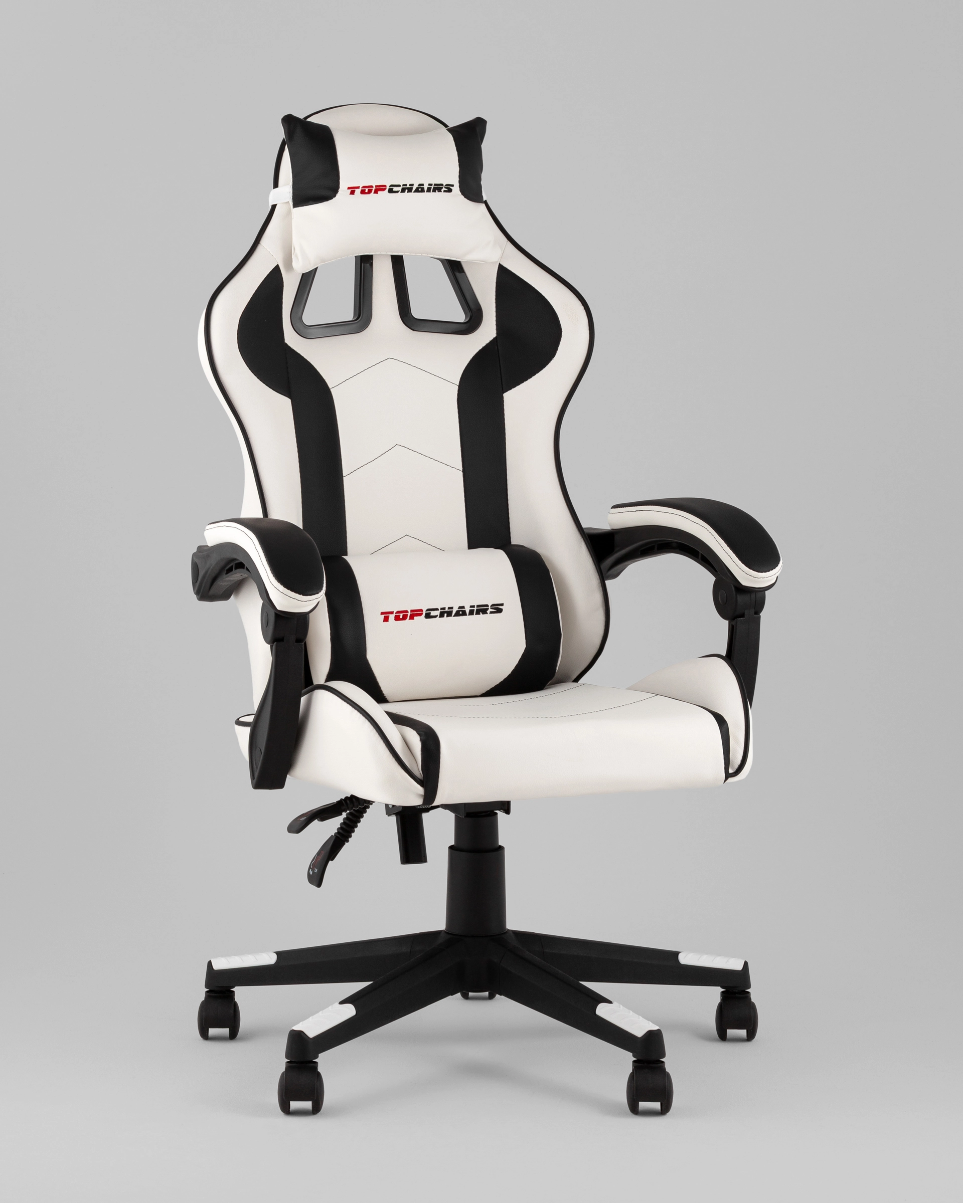 Кресло спортивное TopChairs Shadow бело-черный