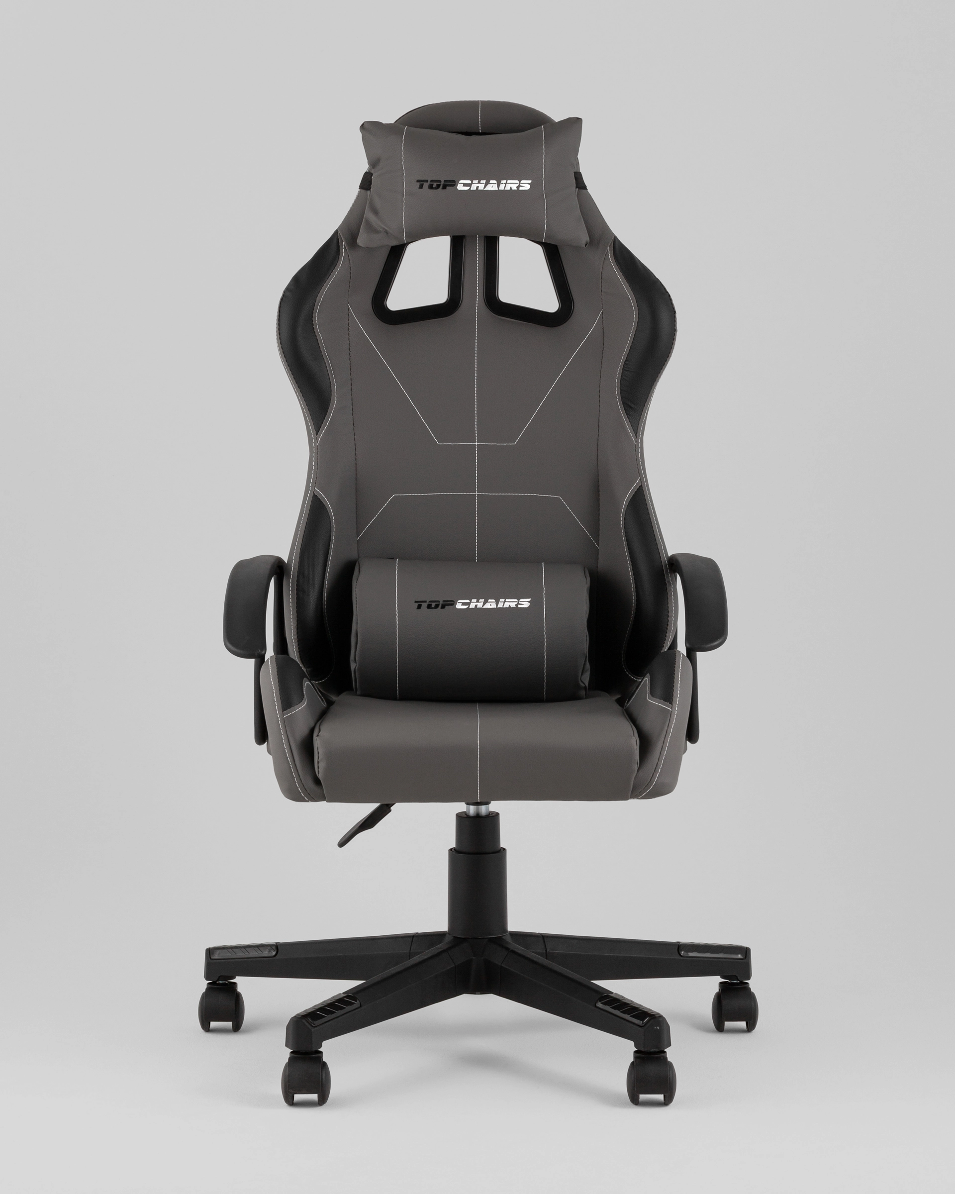 Кресло спортивное TopChairs Wyvern серо-черный