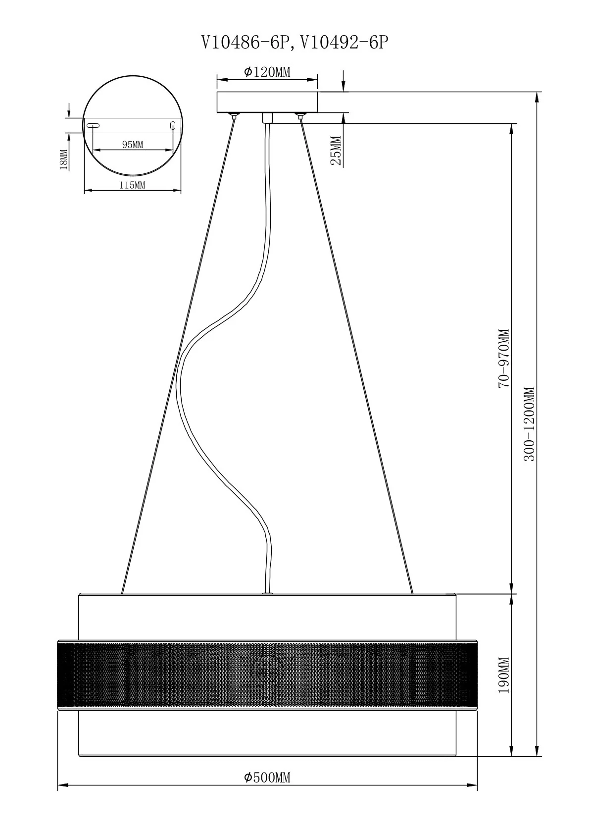 Люстра подвесная Moderli V10486-6P Gela