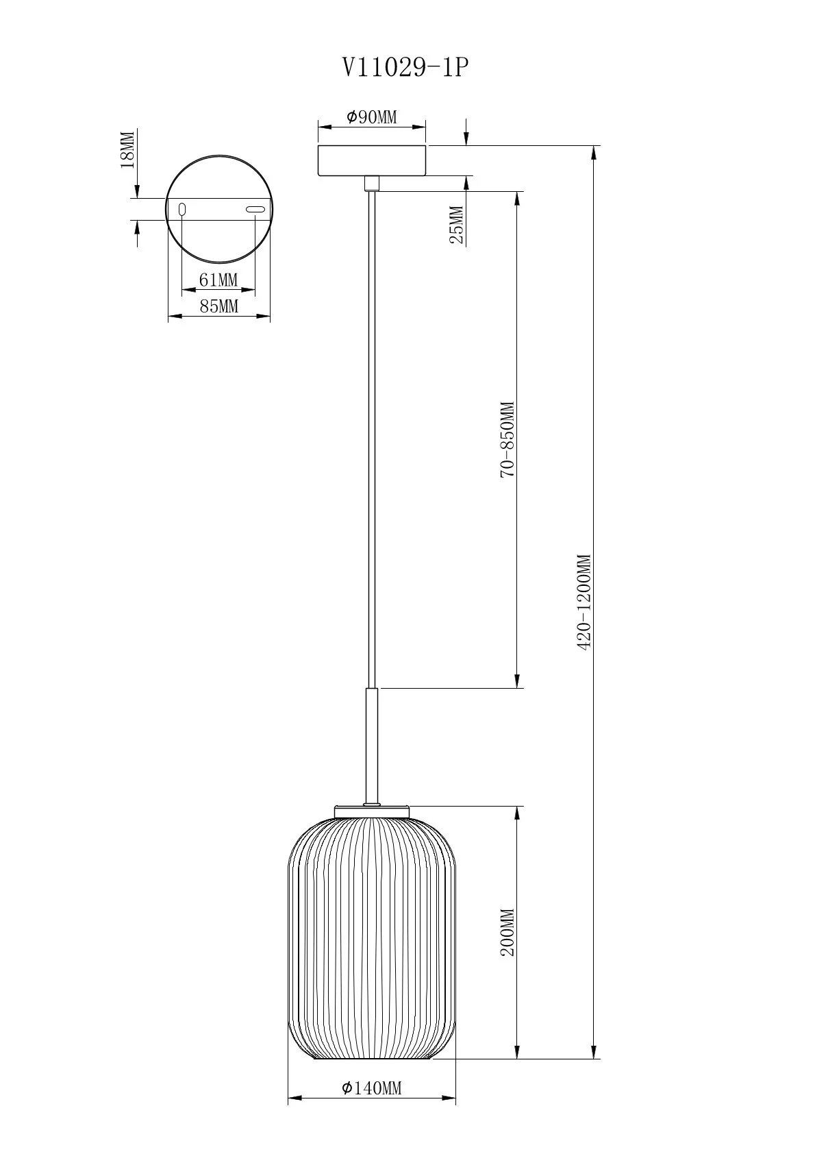 Светильник подвесной Moderli V11029-1P Ivory