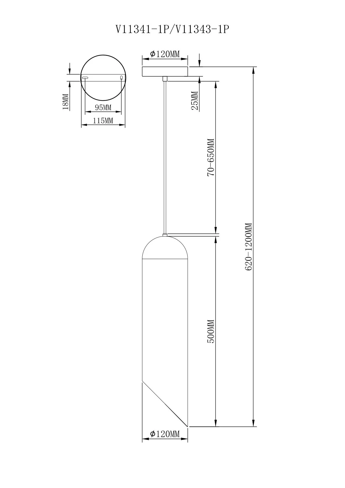 Светильник подвесной Moderli V11343-1P Tube