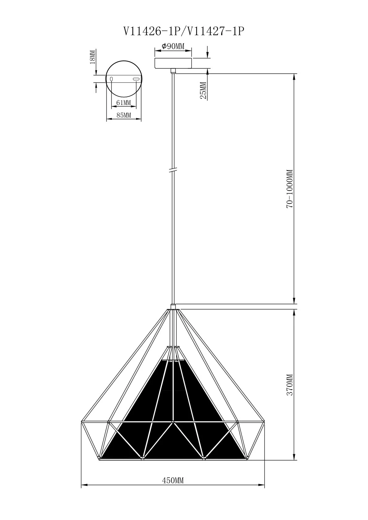 Светильник подвесной Moderli V11427-1P Lia