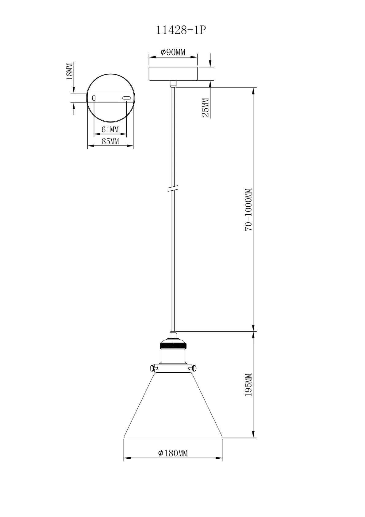 Светильник подвесной Moderli V11428-1P Single