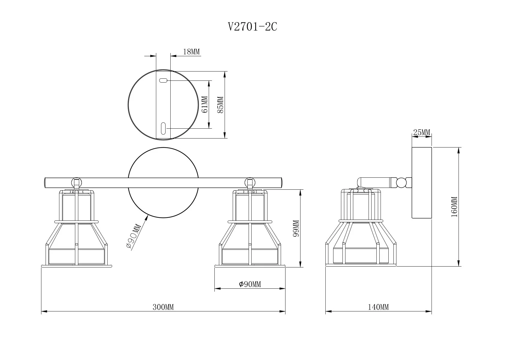 Спот Moderli V2701-2C Source