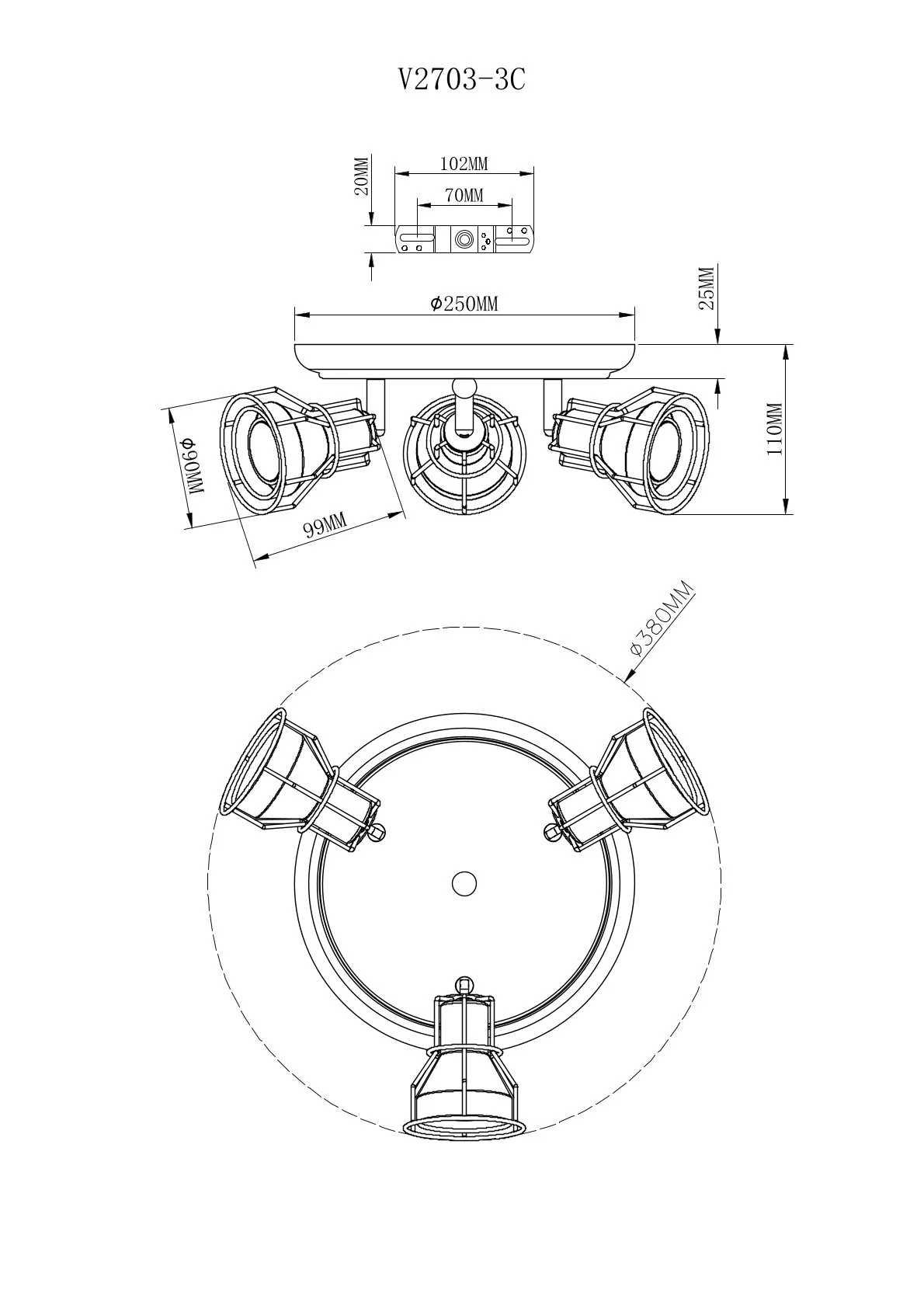 Спот Moderli V2703-3C Source