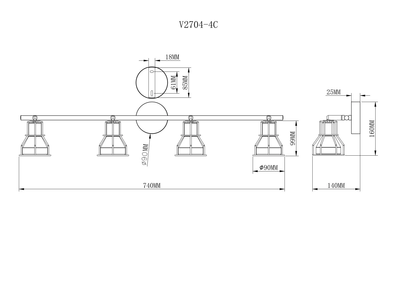 Спот Moderli V2704-4C Source