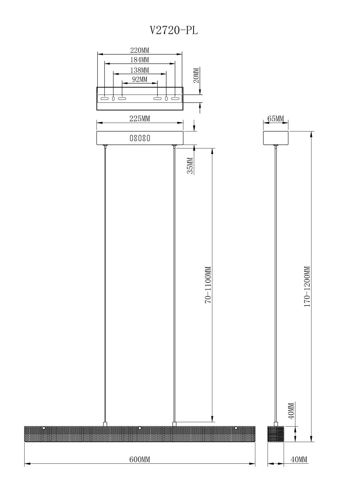 Подвесной светильник Moderli V2720-PL Elena