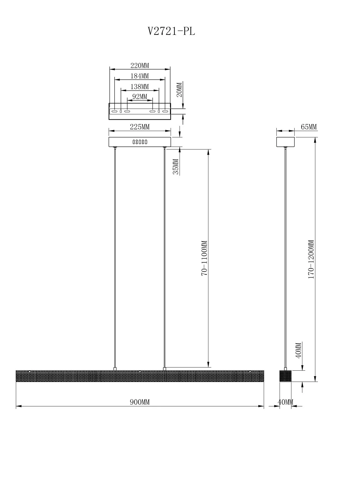 Подвесной светильник Moderli V2721-PL Elena