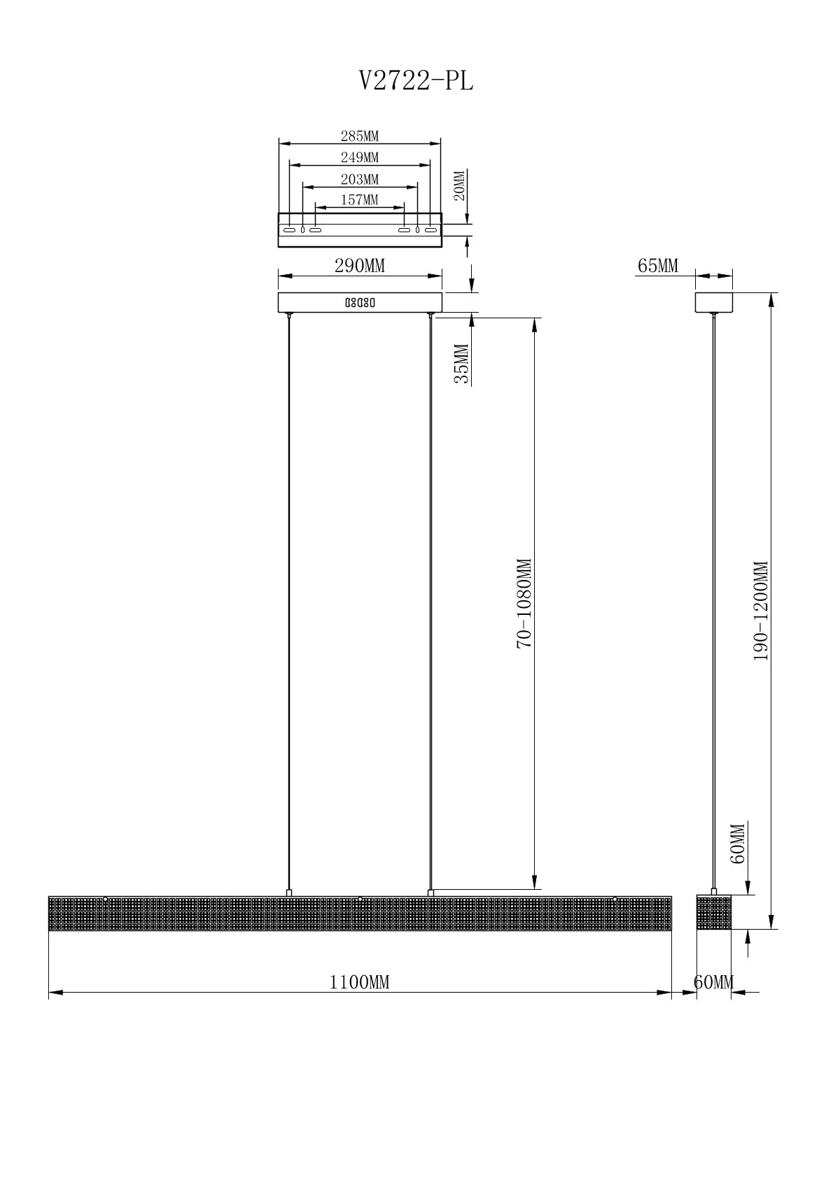 Подвесной светильник Moderli V2722-PL Elena