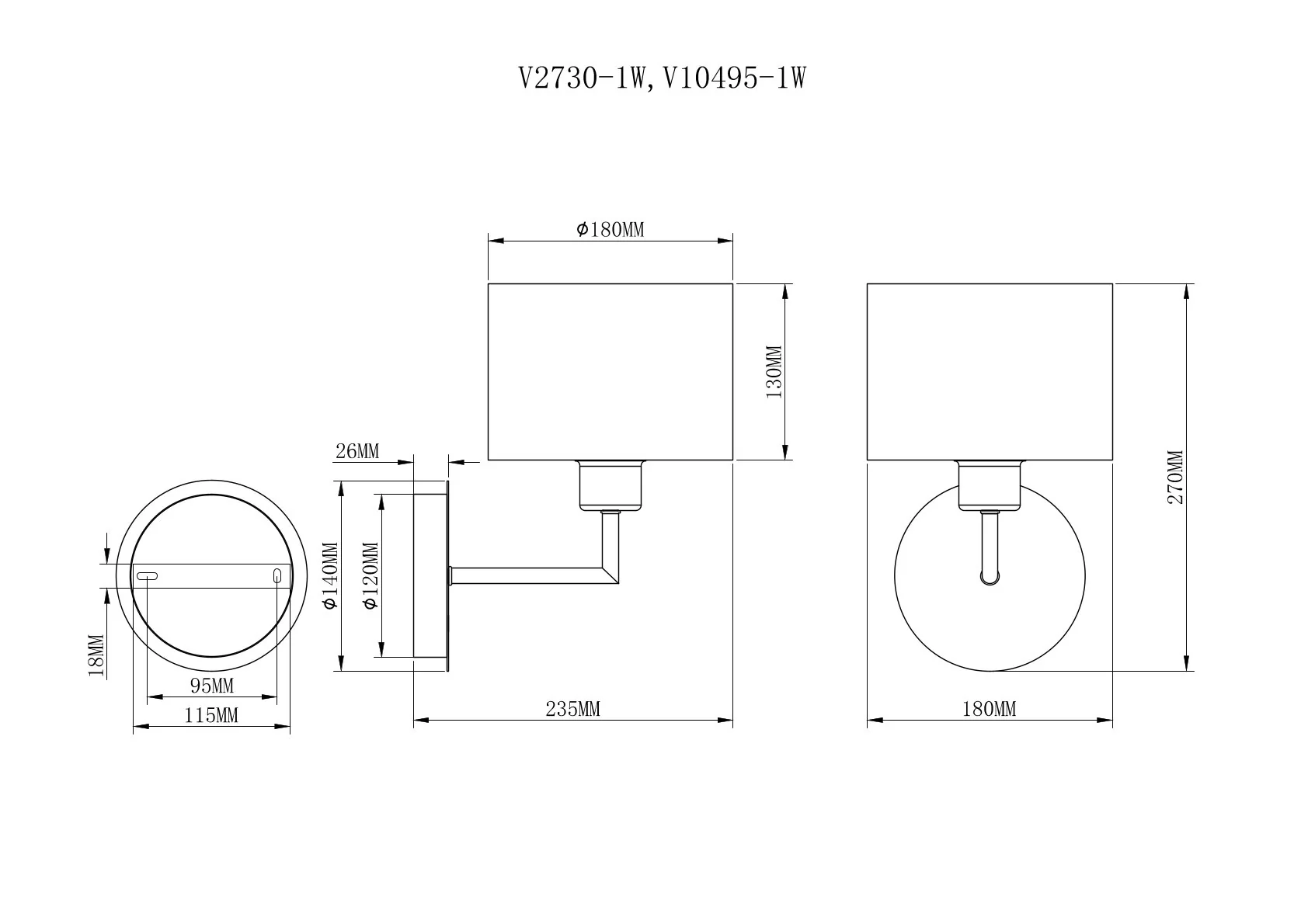 Бра Moderli V10495-1W Room