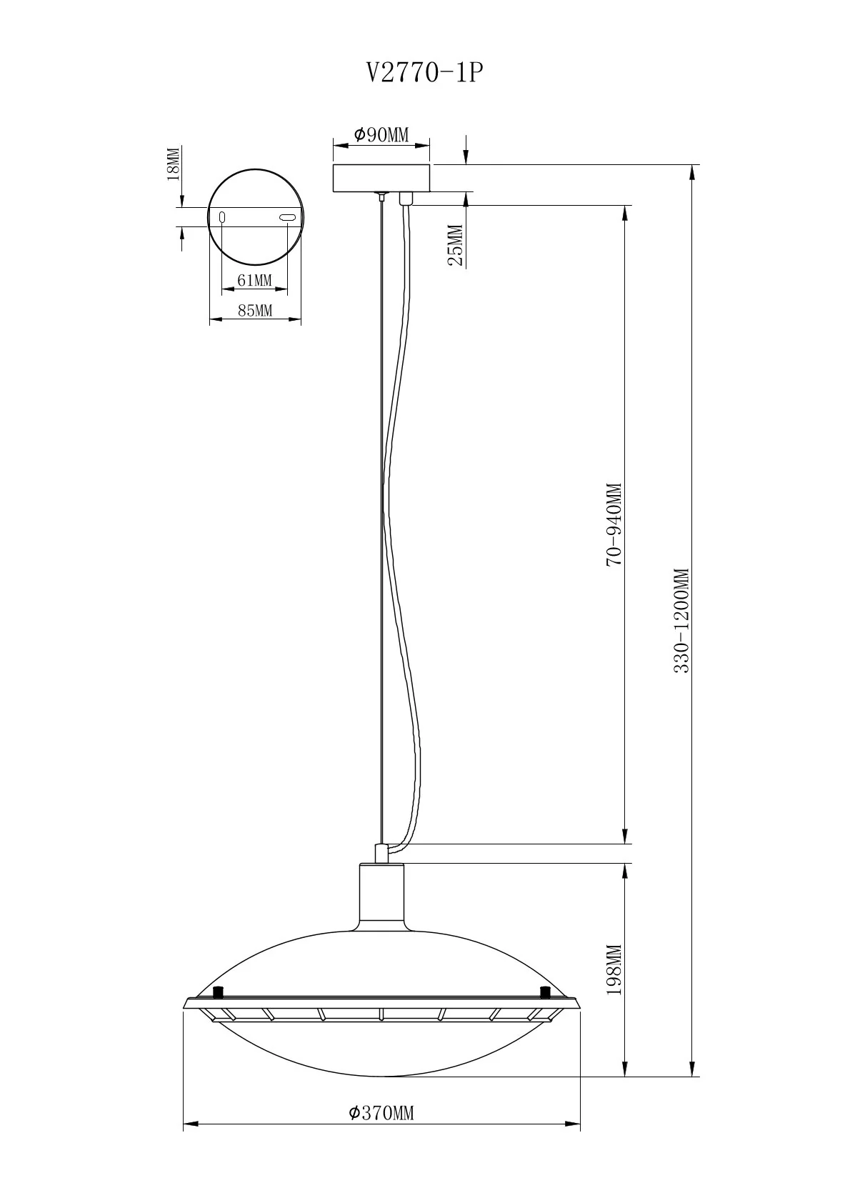 Подвесной светильник Moderli V2770-1P Flow