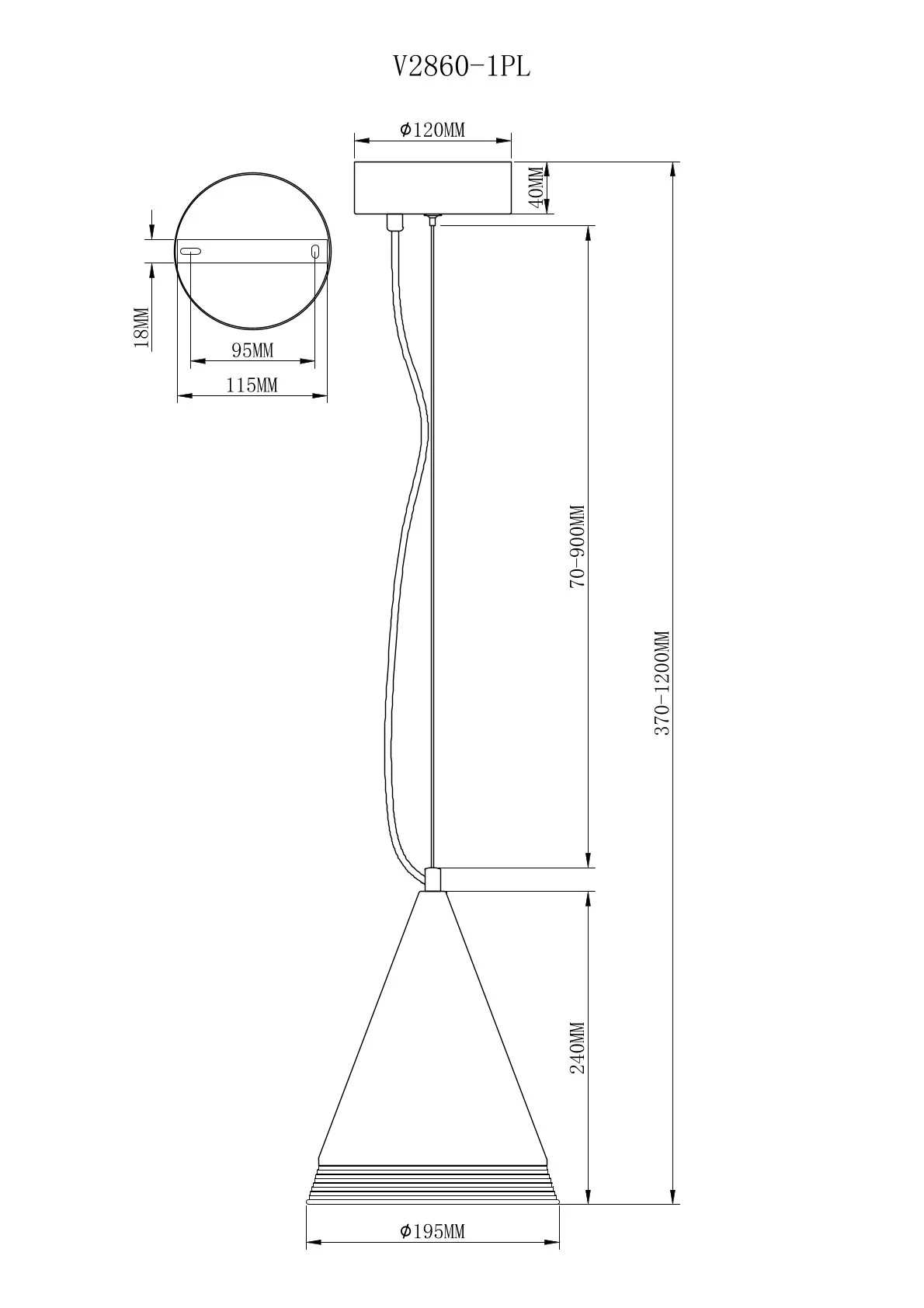 Подвесной светильник Moderli V2860-1PL Libre