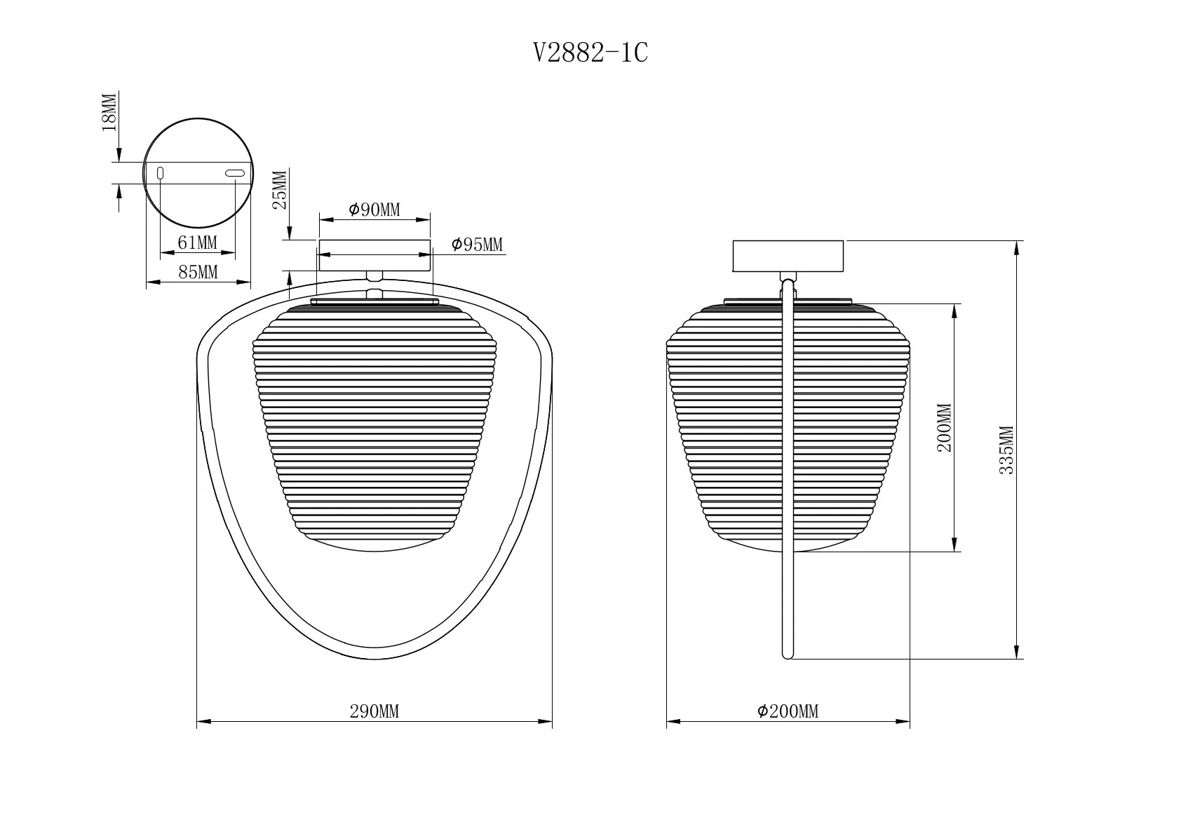 Потолочный светильник Moderli V2882-1C Julia