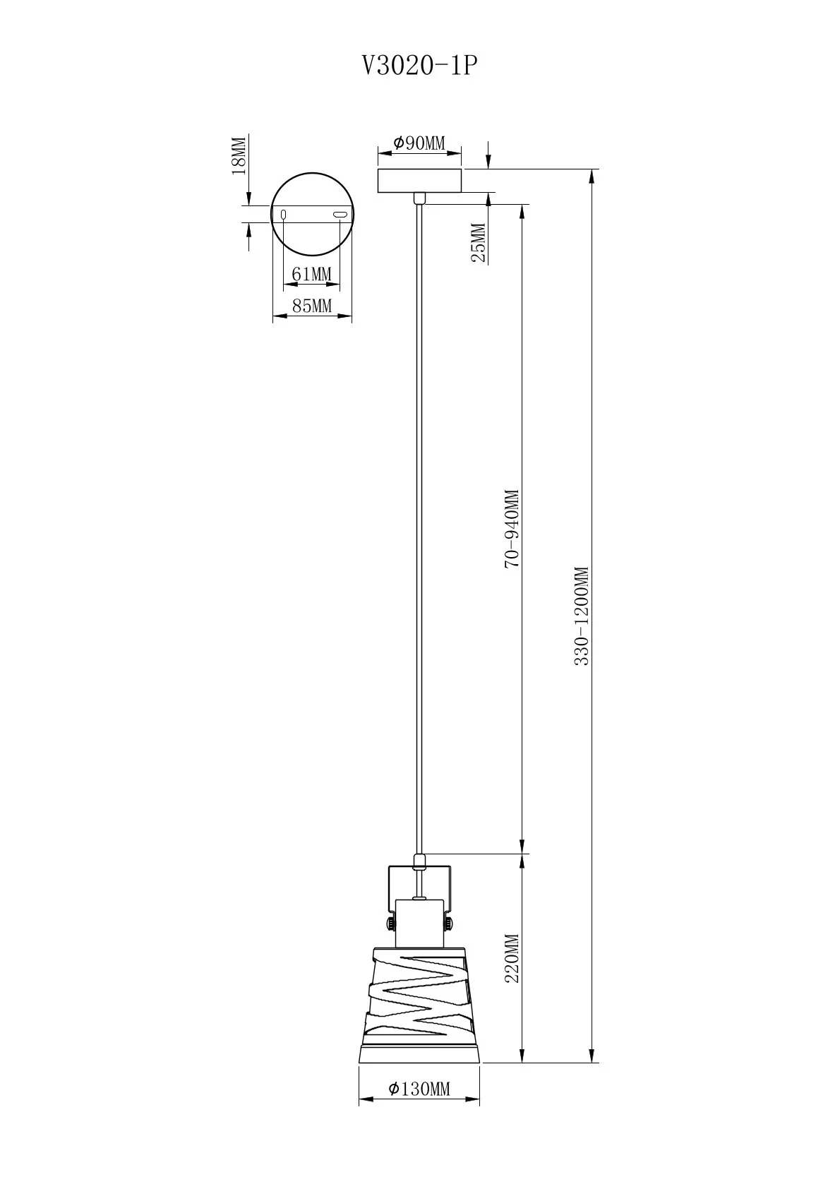 Подвесной светильник Moderli V3020-1P Ekaterina