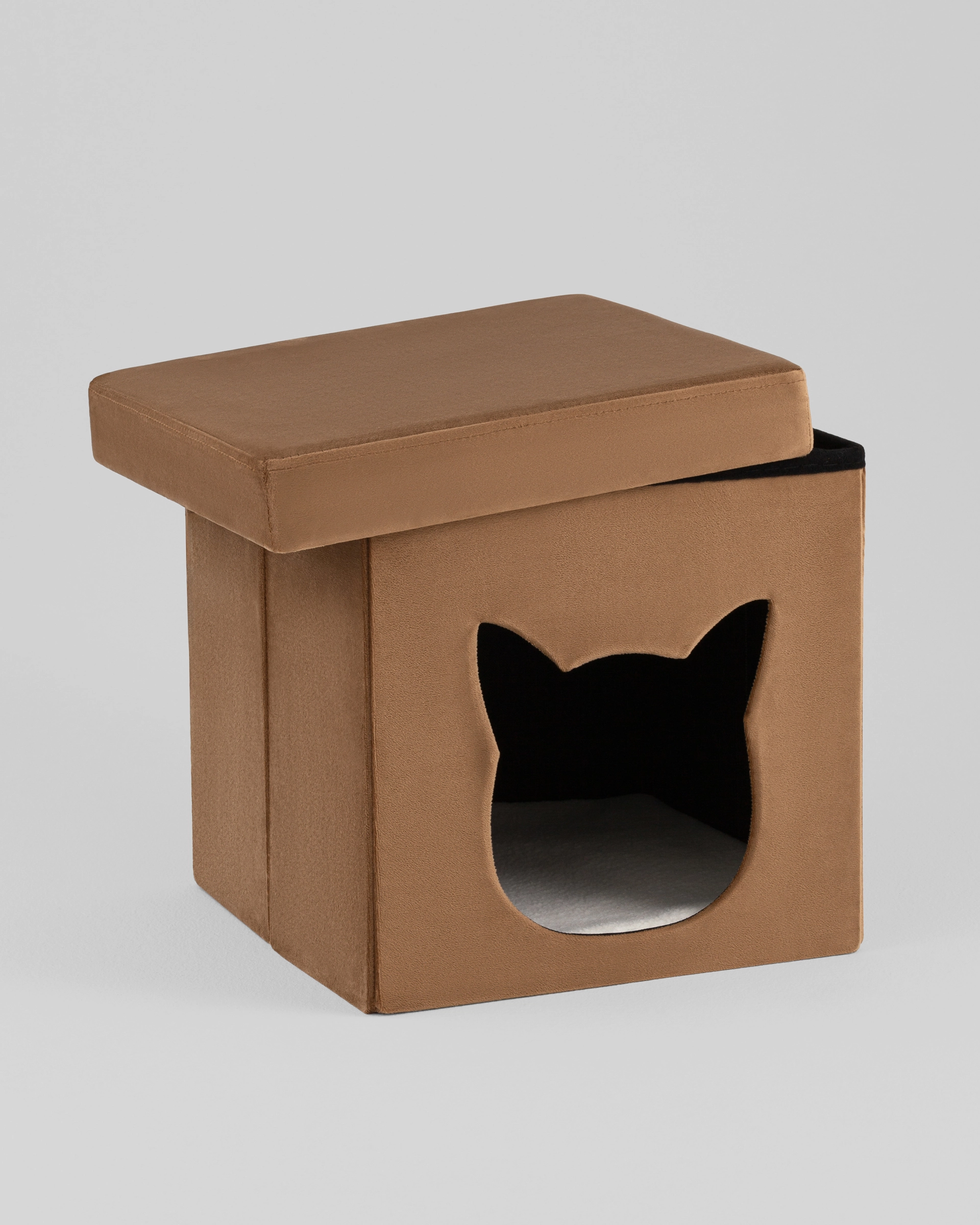Пуф складной с ящиком Store Pet коричневый