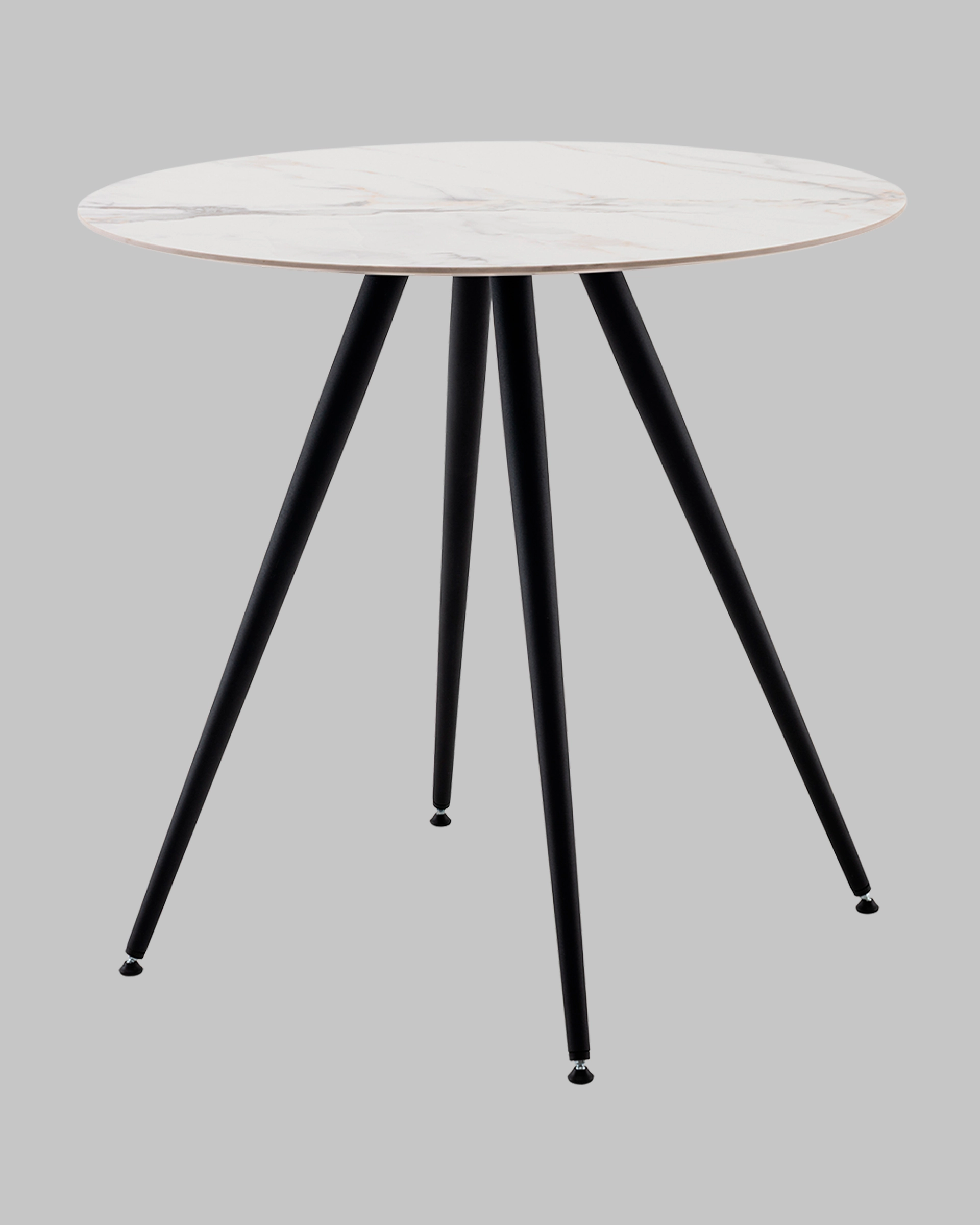 Стол Ники круглый столешница керамика Ice Jade 800