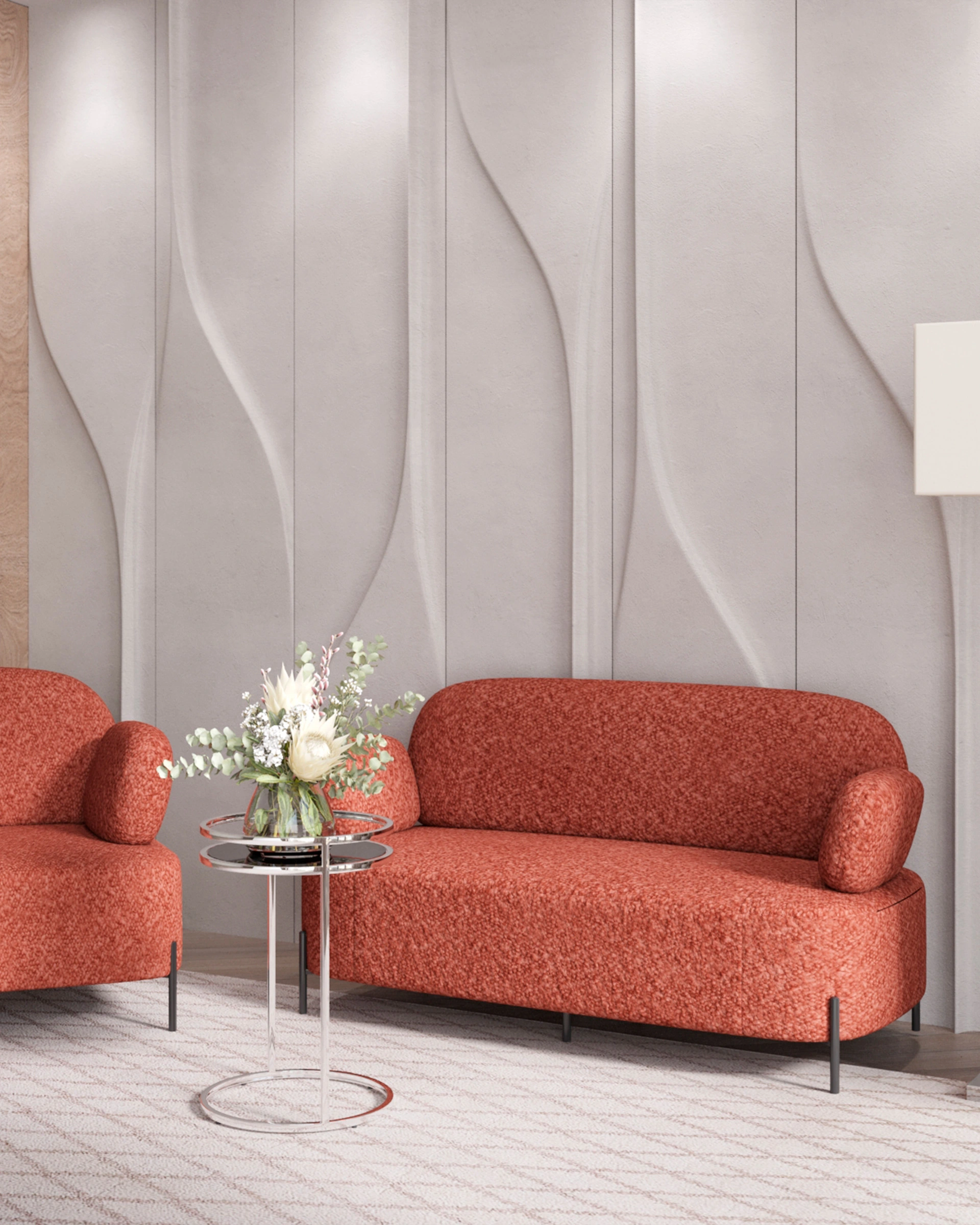 Журнальный столик Гестия 41*60 см серебро