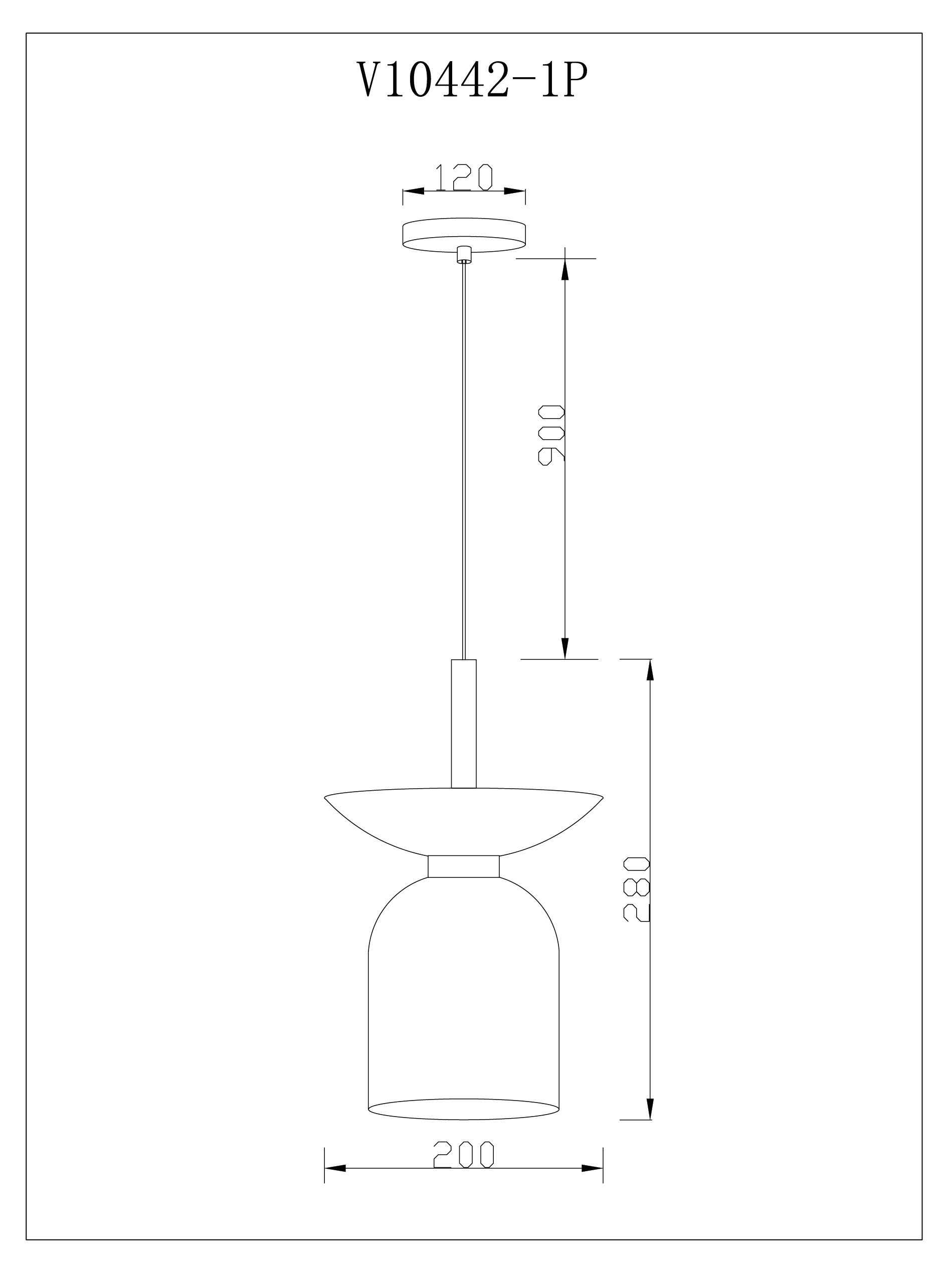 Светильник подвесной Moderli V11553-1P Lecce