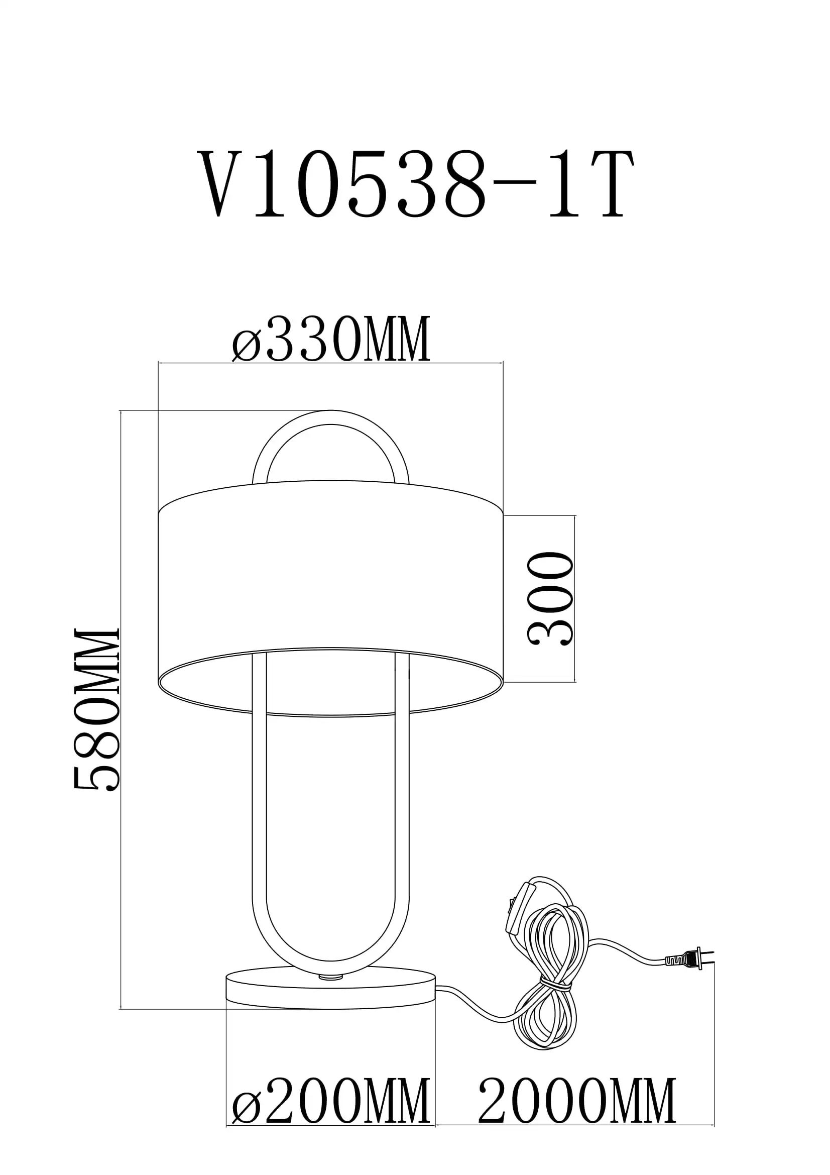 Лампа настольная Moderli V11599-1T Palma