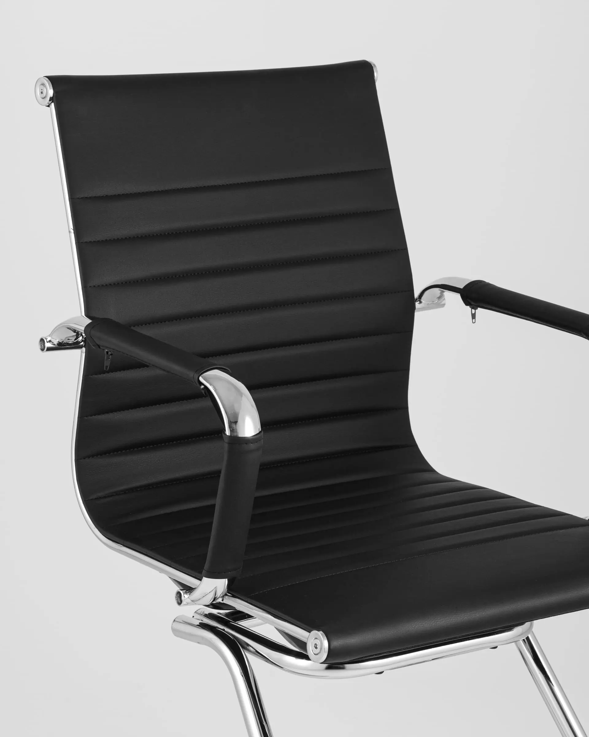 Кресло для посетителей TopChairs Visit черное 2 шт.