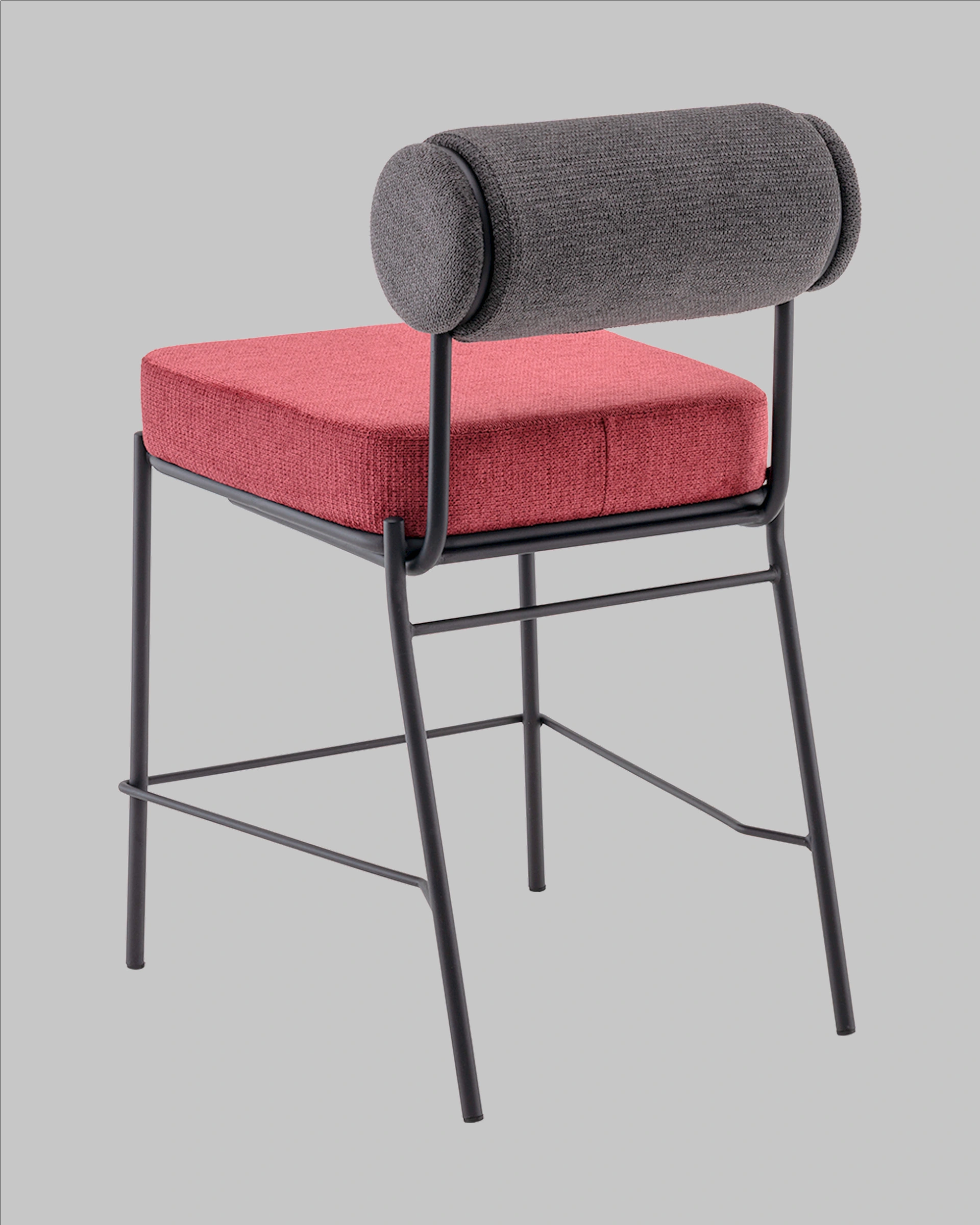 Стул полубарный Ponpoun тёмно-серый бордо 2 шт.