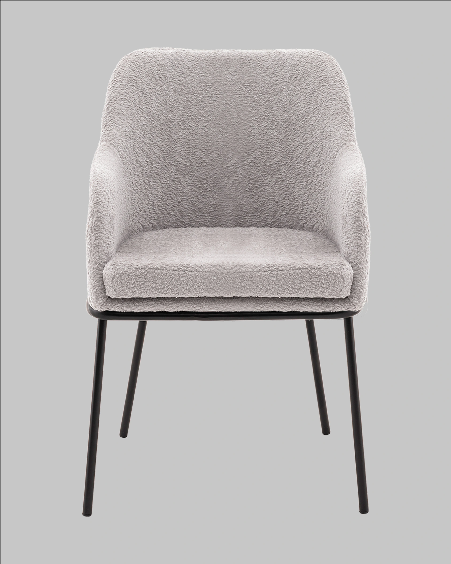 Стул с подлокотниками Кози new ткань букле серый