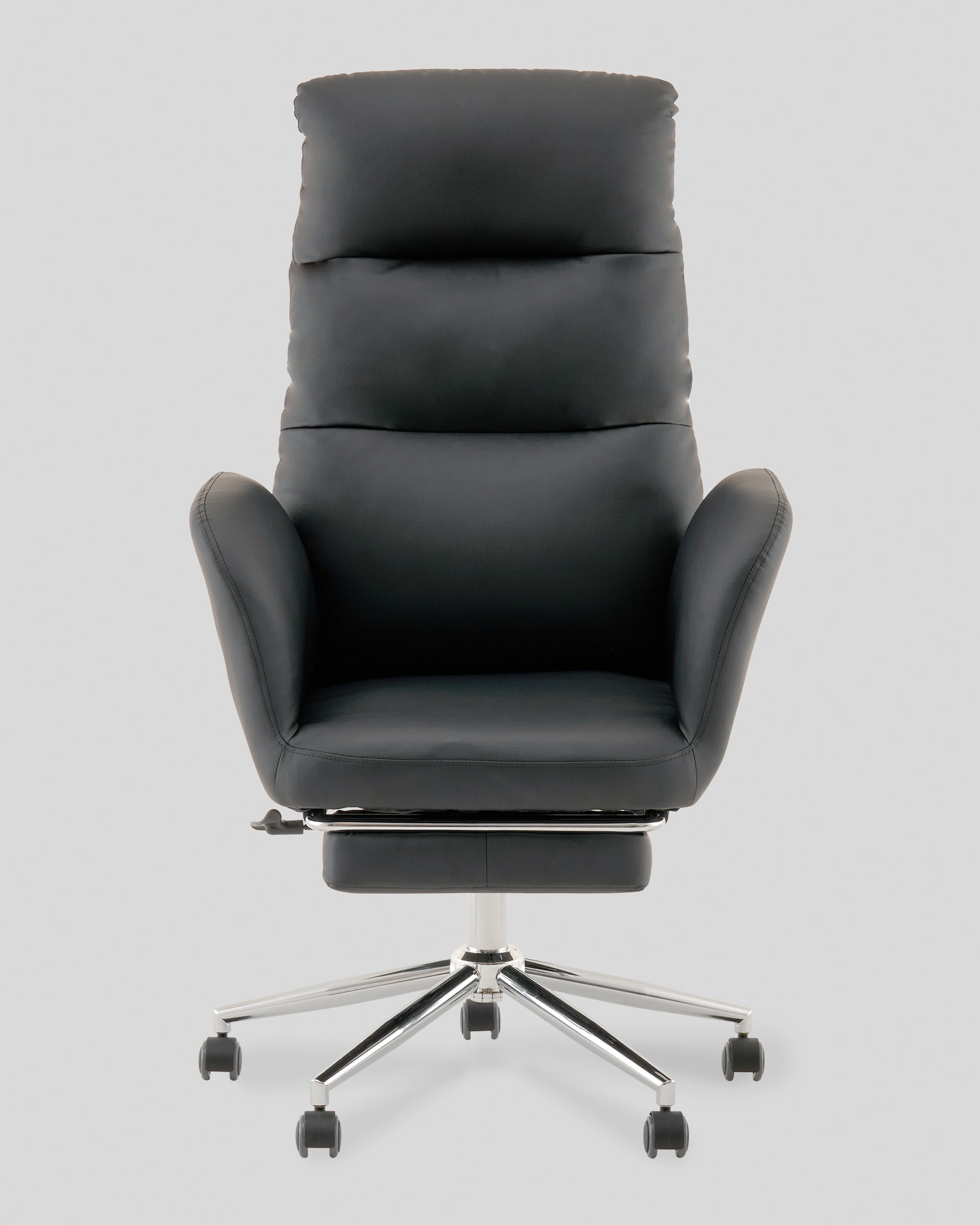 Кресло руководителя TopChairs Solid с оттоманкой черный