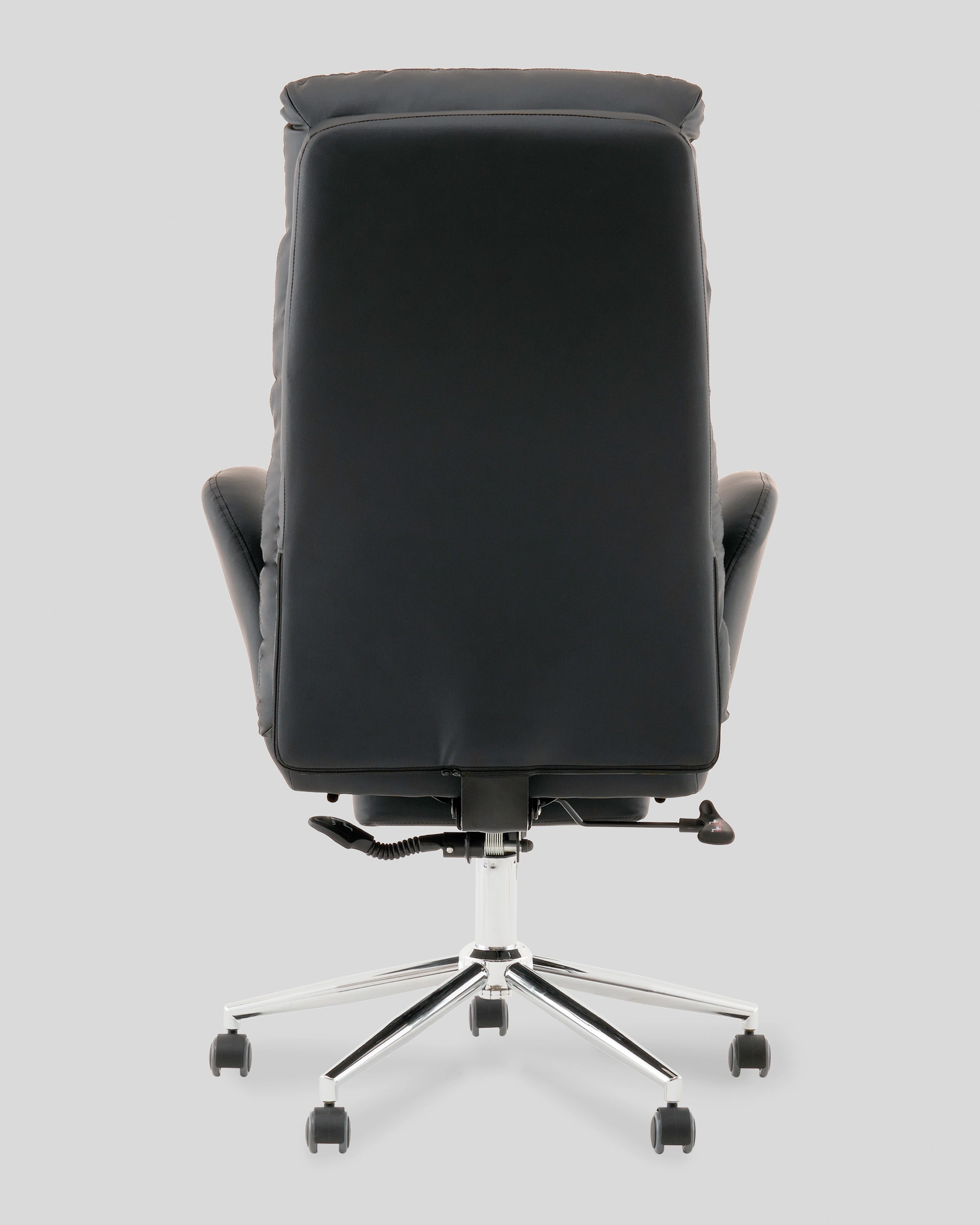 Кресло руководителя TopChairs Solid с оттоманкой черный