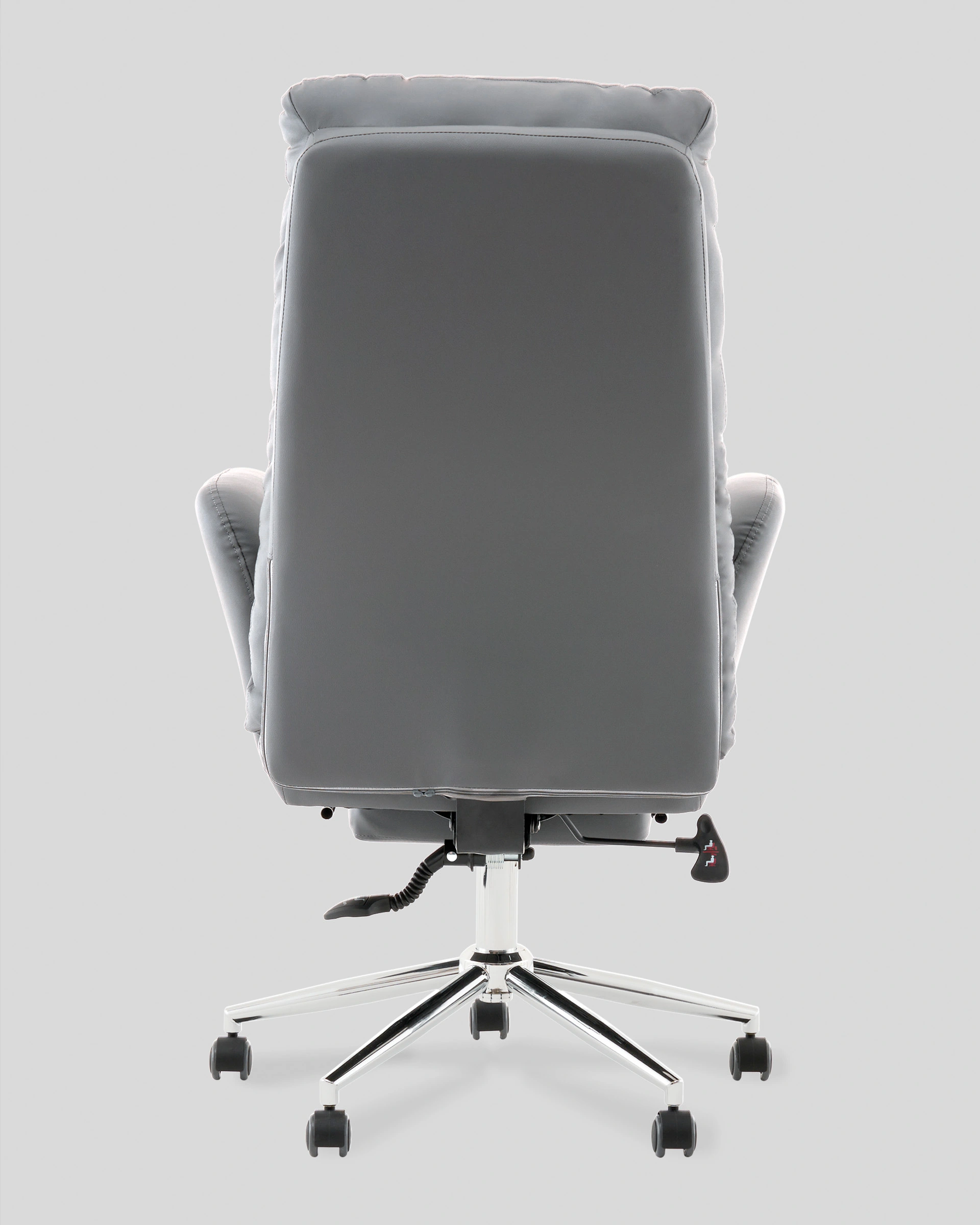 Кресло руководителя TopChairs Solid с оттоманкой серый